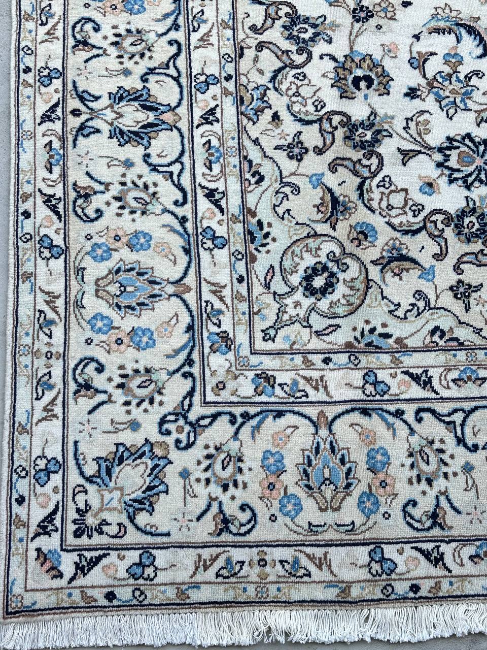 3.5x2.4M Beige Persian Kashan Rug - Image 4