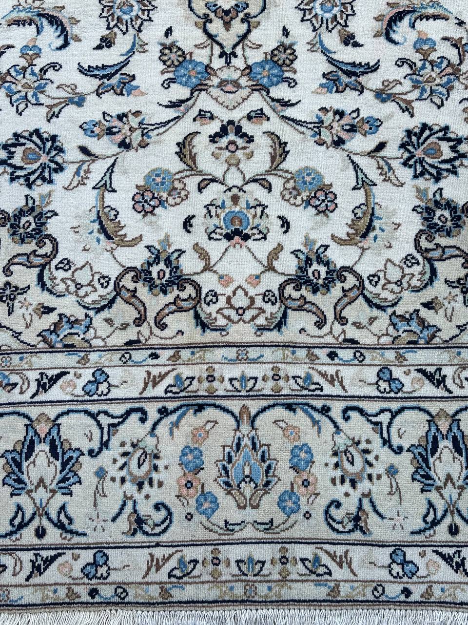 3.5x2.4M Beige Persian Kashan Rug - Image 7
