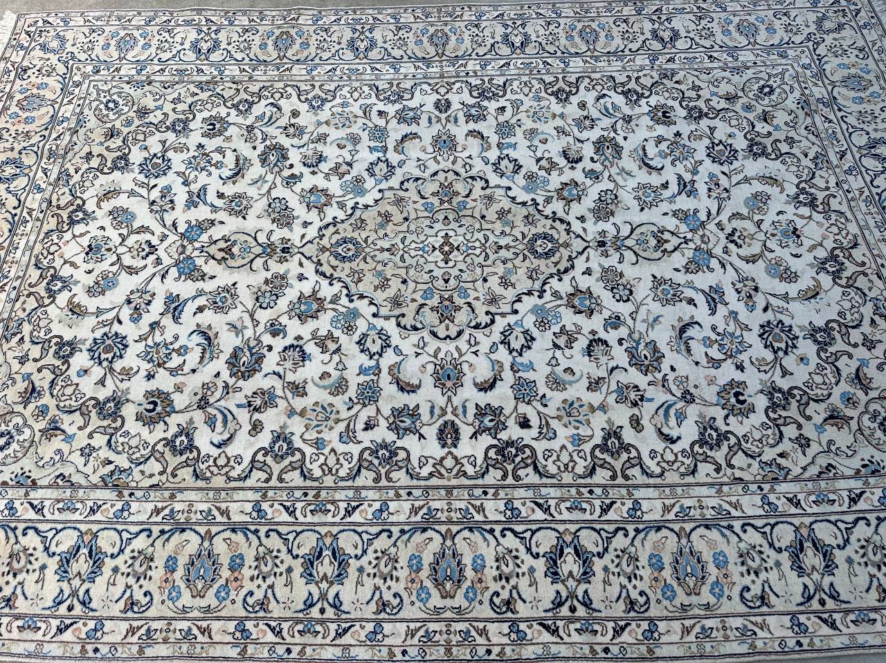 3.5x2.4M Beige Persian Kashan Rug - Image 5