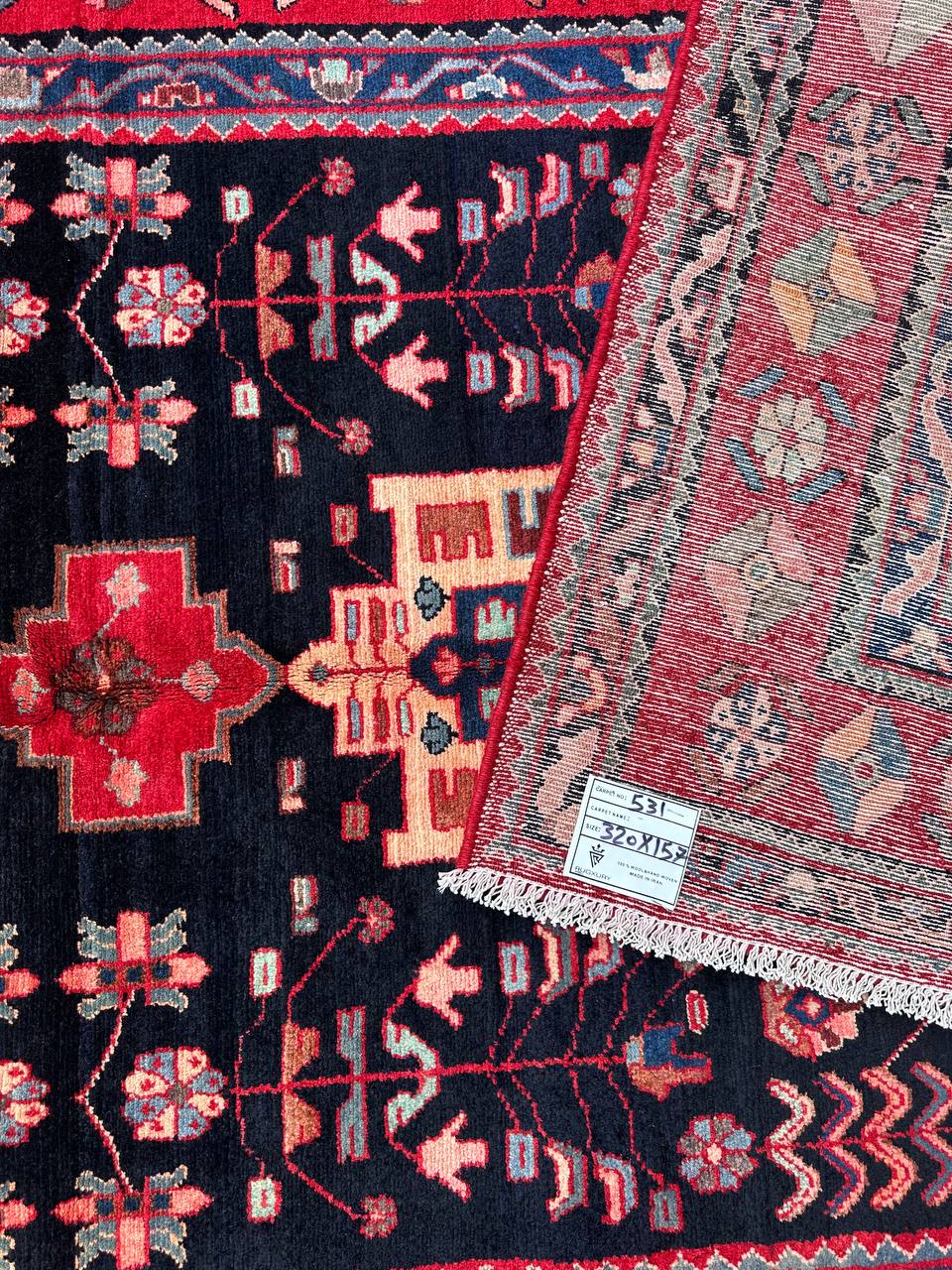 3.2x1.6M Persian Hamedan Rug - Image 12