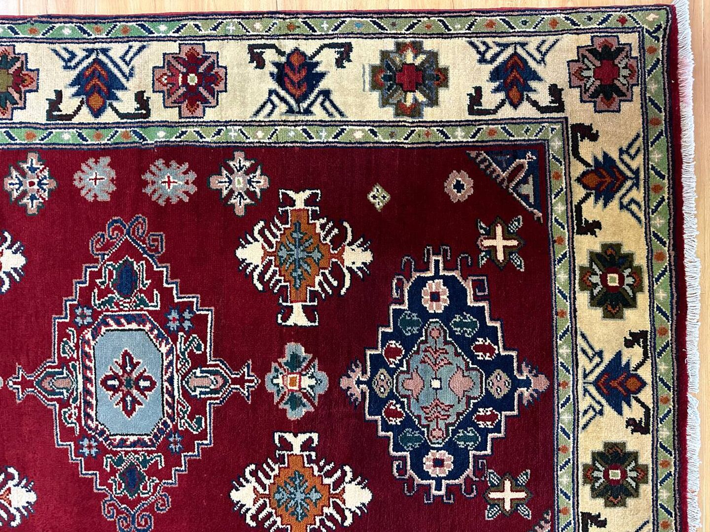 2×1.2 M Afghan Kazak Rug - Image 7