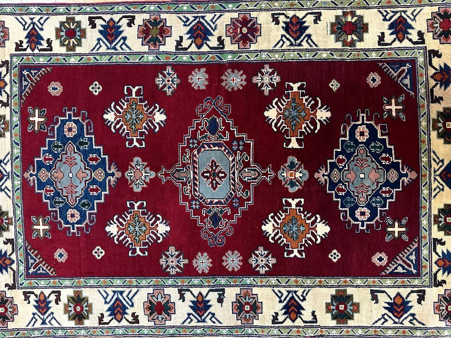 2×1.2 M Afghan Kazak Rug - Image 6