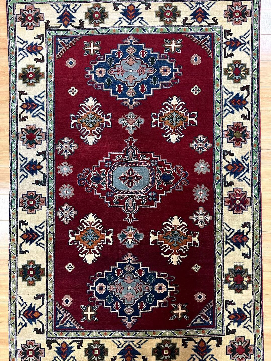 2×1.2 M Afghan Kazak Rug - Image 4