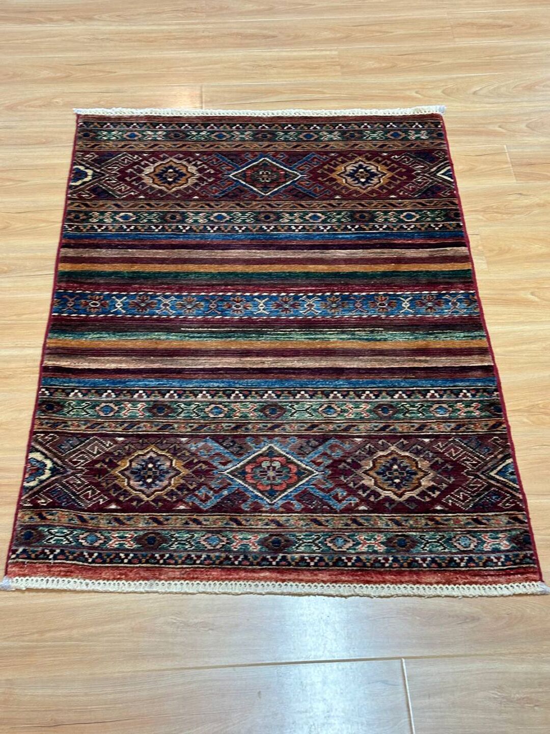 1.23×0.86 M Afghan Super Kazak Rug - Image 8