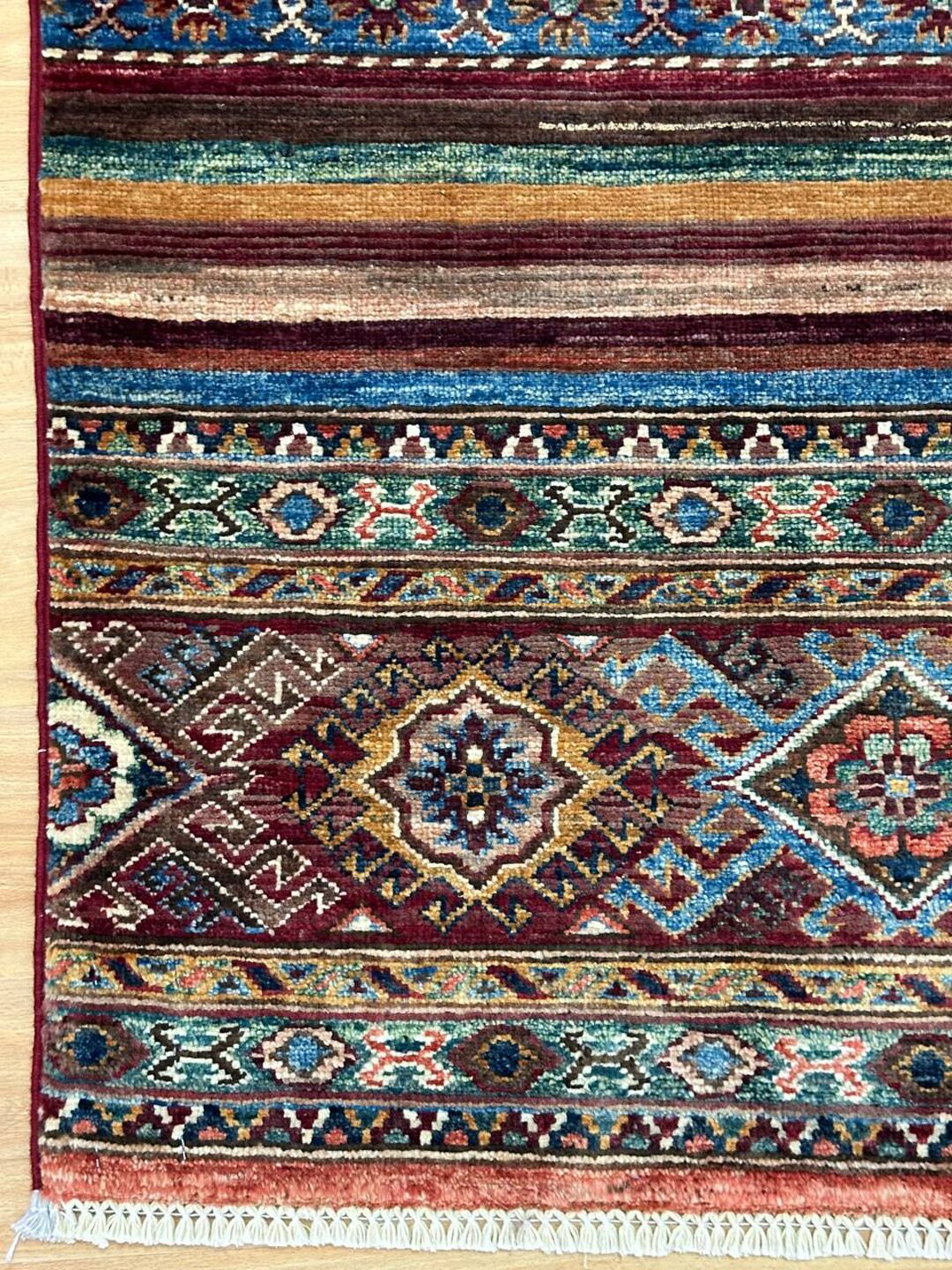 1.23×0.86 M Afghan Super Kazak Rug - Image 6