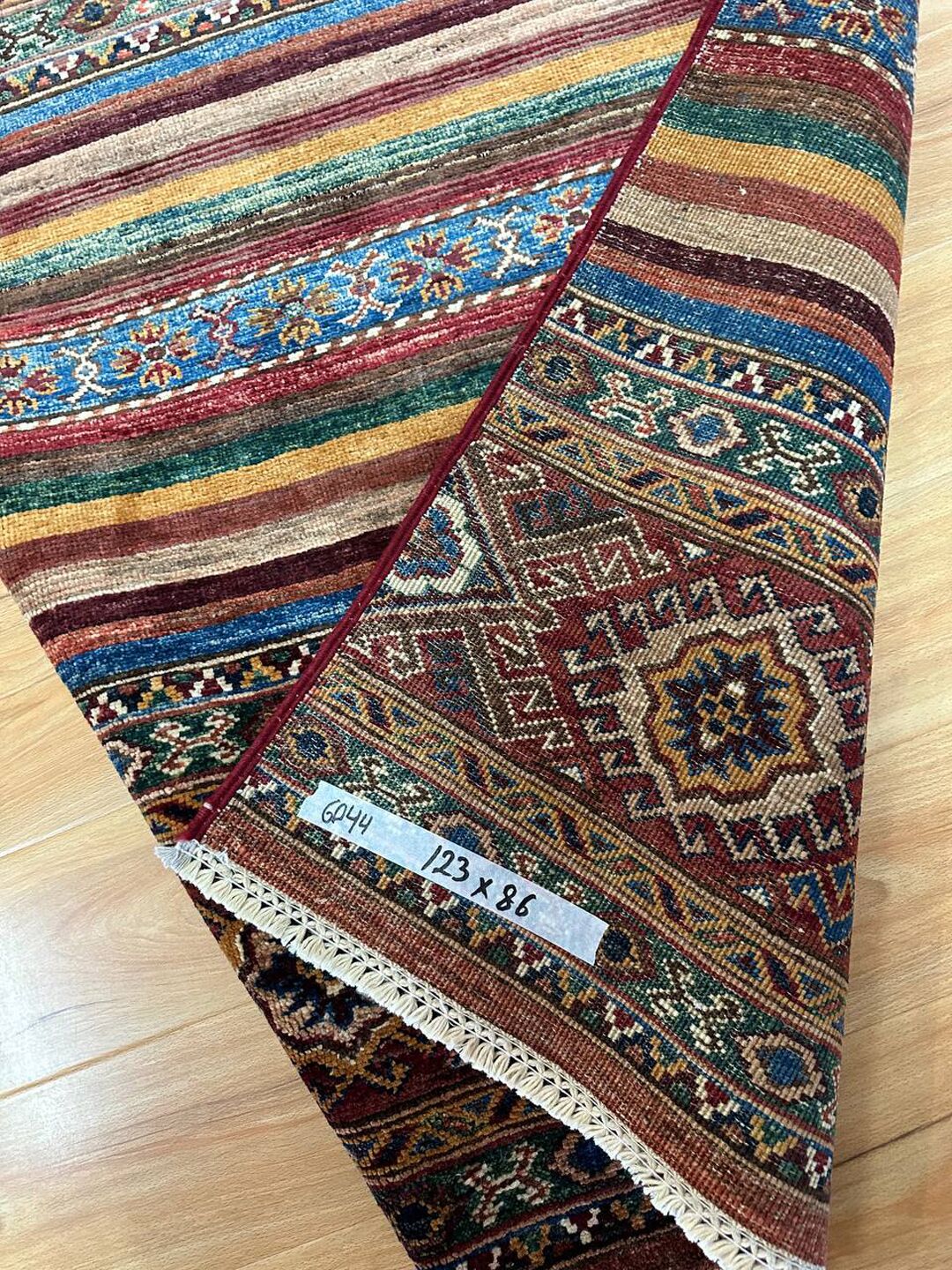 1.23×0.86 M Afghan Super Kazak Rug - Image 12