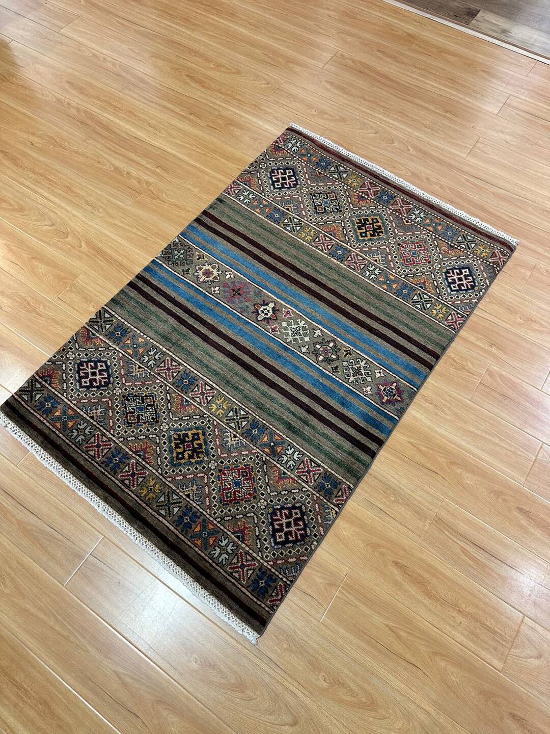1.35×0.88 M Afghan Super Kazak Rug - Image 2