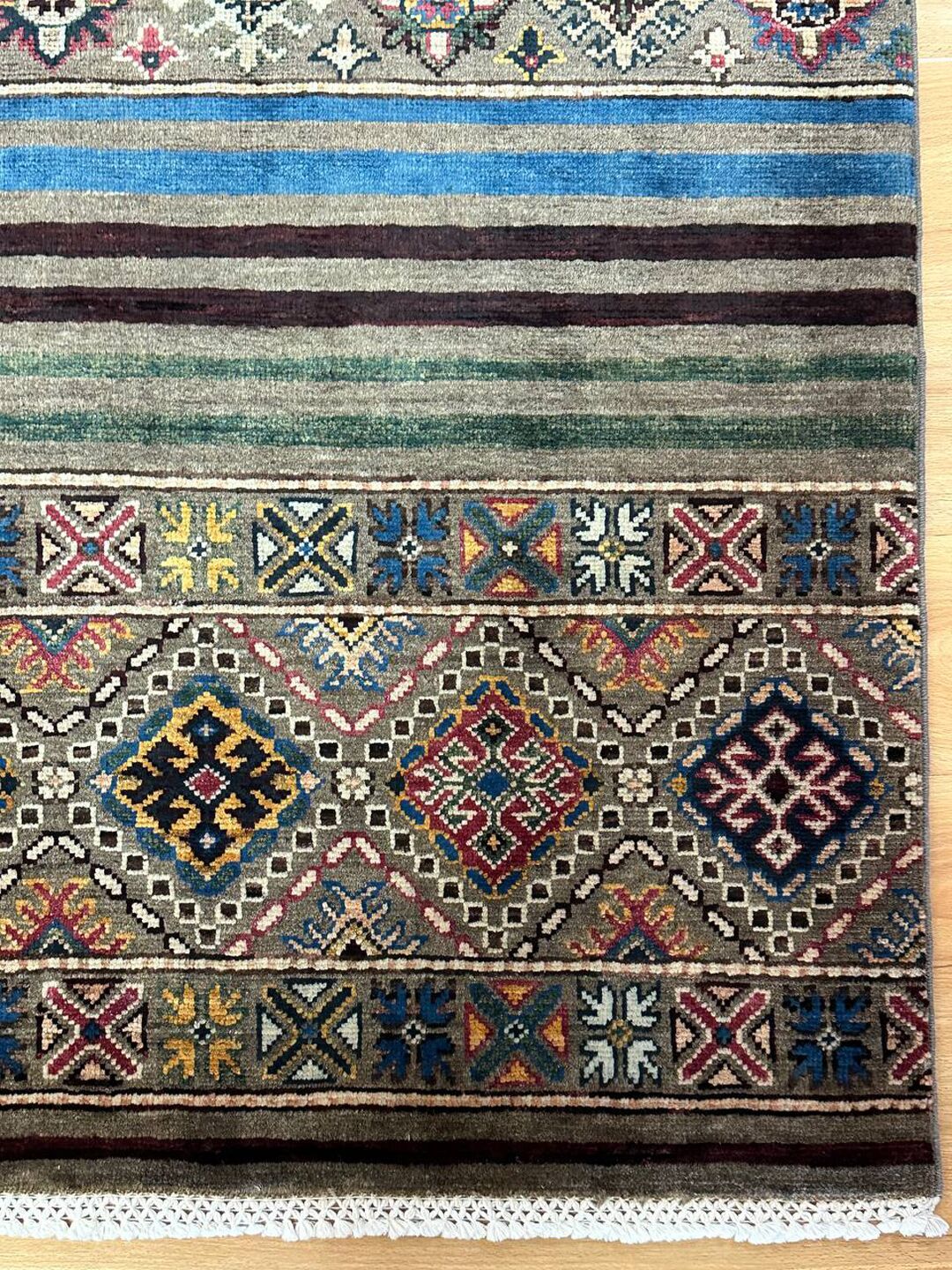 1.35×0.88 M Afghan Super Kazak Rug - Image 9