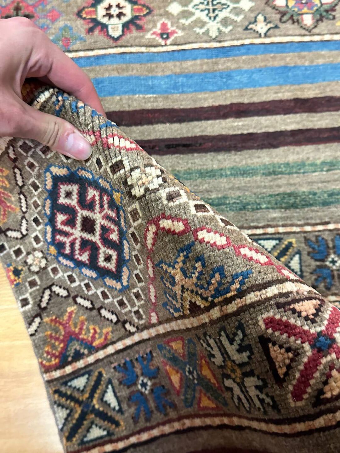 1.35×0.88 M Afghan Super Kazak Rug - Image 7