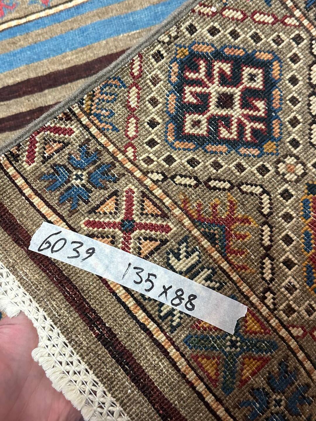 1.35×0.88 M Afghan Super Kazak Rug - Image 6