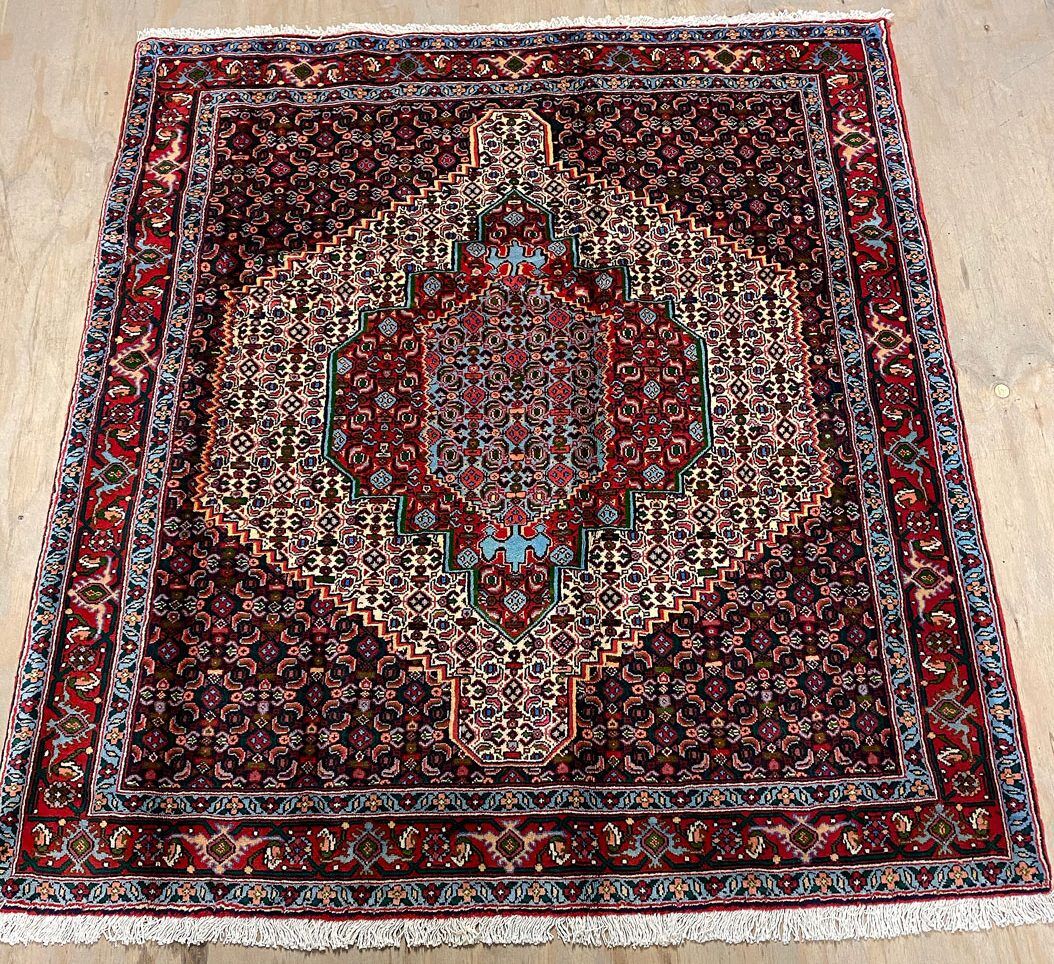 1.4x1.3M Kurdish Senneh Bijar Rug - Image 2