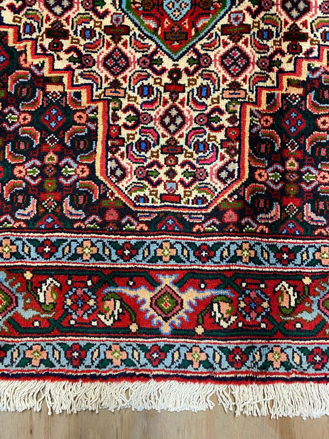 1.4x1.3M Kurdish Senneh Bijar Rug - Image 6