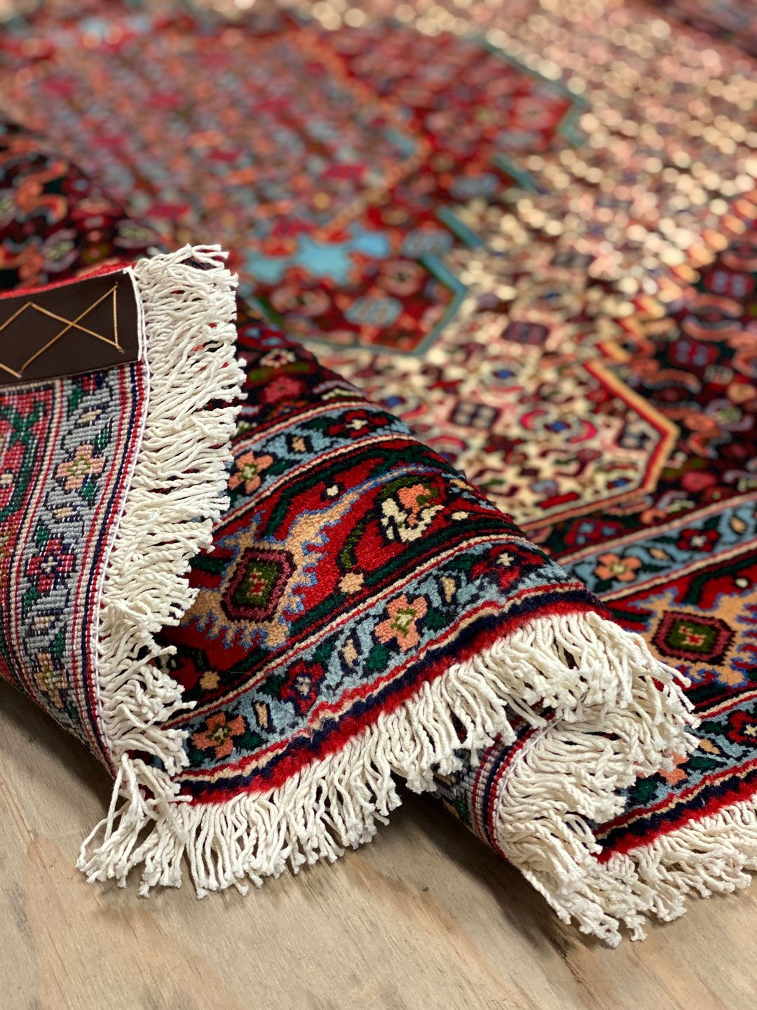 1.4x1.3M Kurdish Senneh Bijar Rug - Image 7