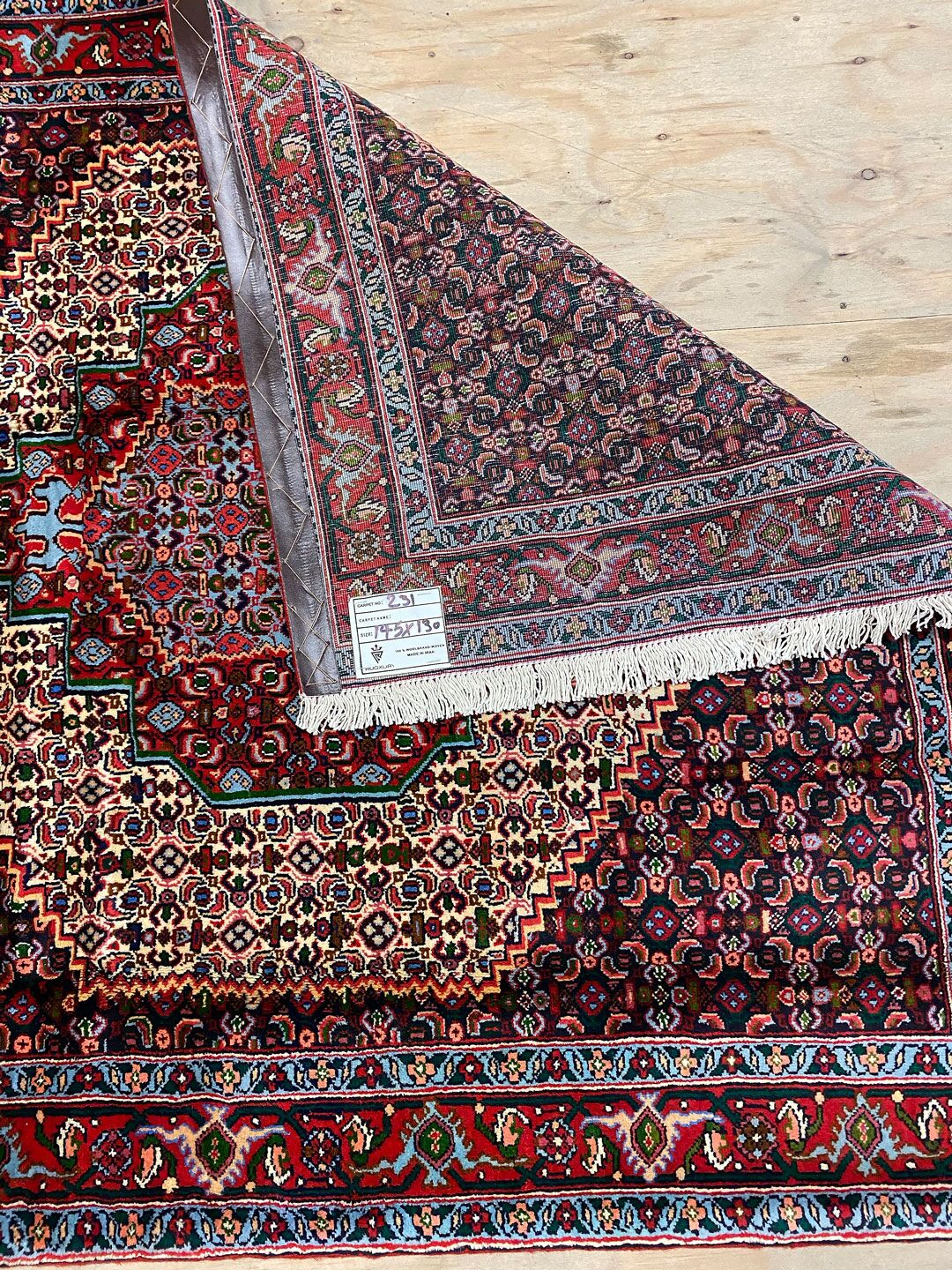 1.4x1.3M Kurdish Senneh Bijar Rug - Image 8