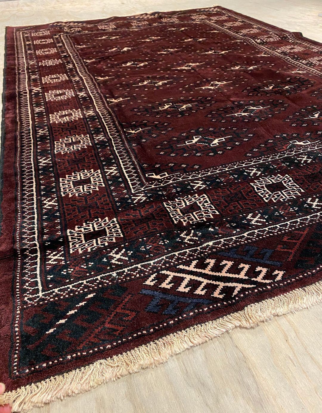 2.2x1.5M Bokhara Turkoman Persian Rug - Image 5