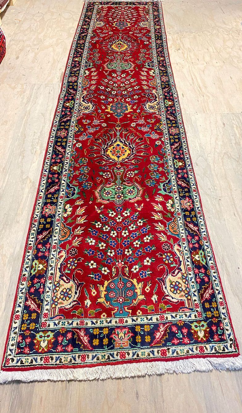 3.8M Vase Design Tabriz Persian Runner - Image 2