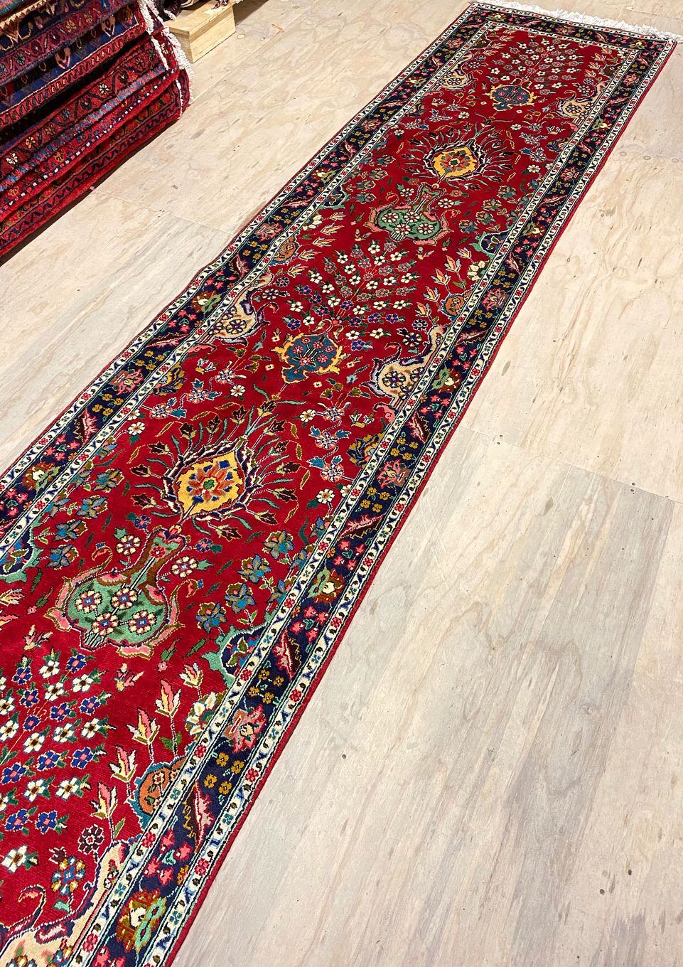 3.8M Vase Design Tabriz Persian Runner - Image 3
