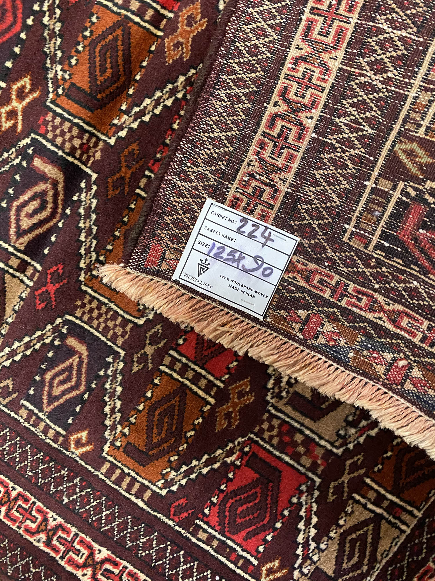 1.2X0.9M Persian Balouchi Rug - Image 4