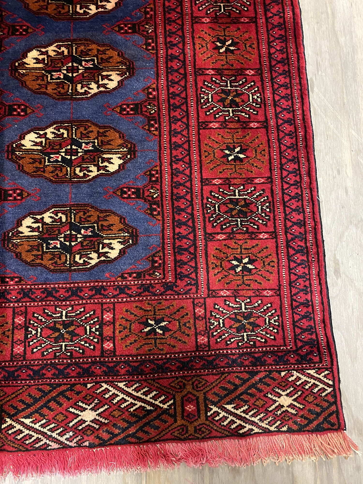 1.5x1M Bokhara Turkoman Persian Rug - Image 6