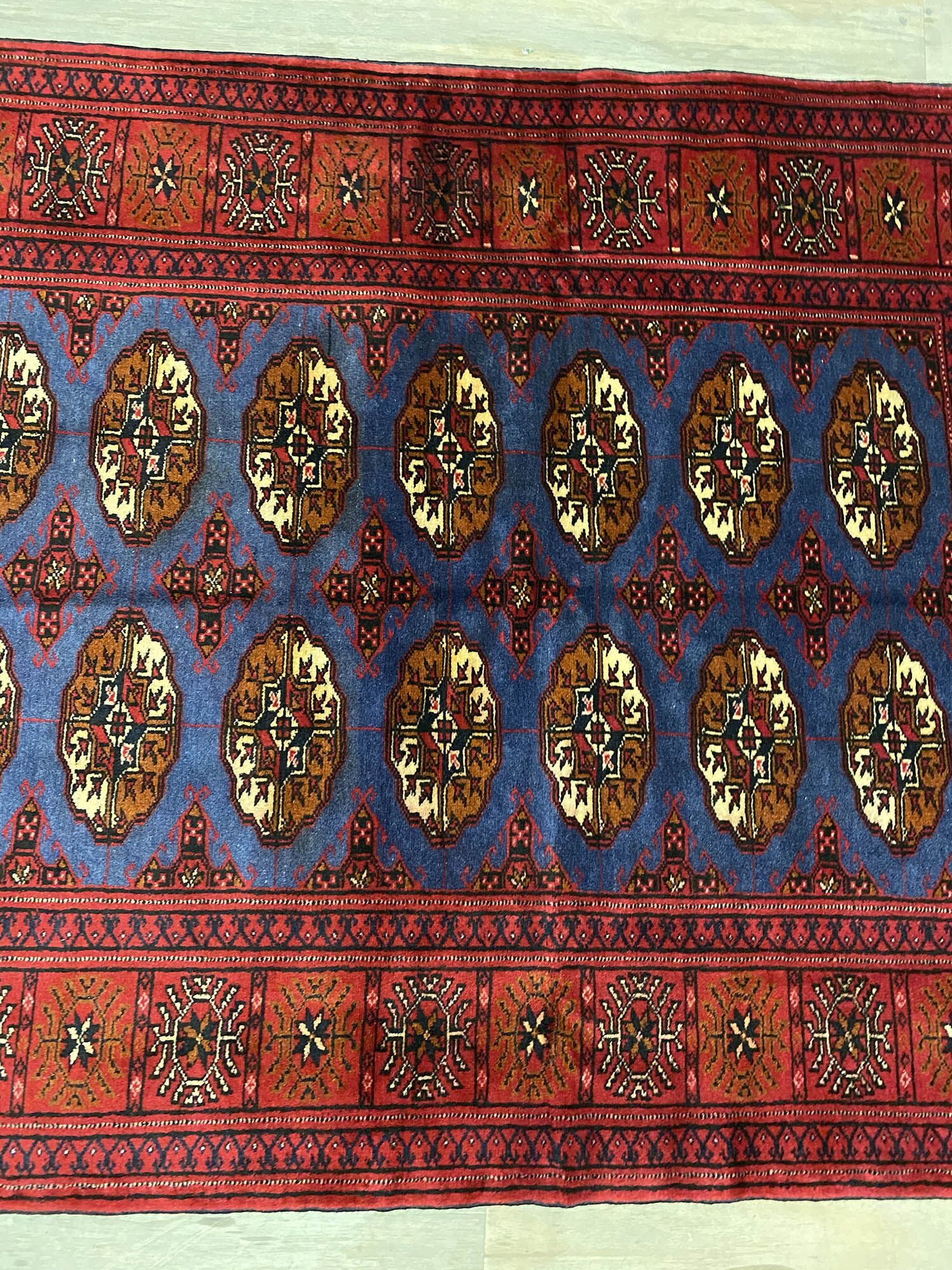 1.5x1M Bokhara Turkoman Persian Rug - Image 2