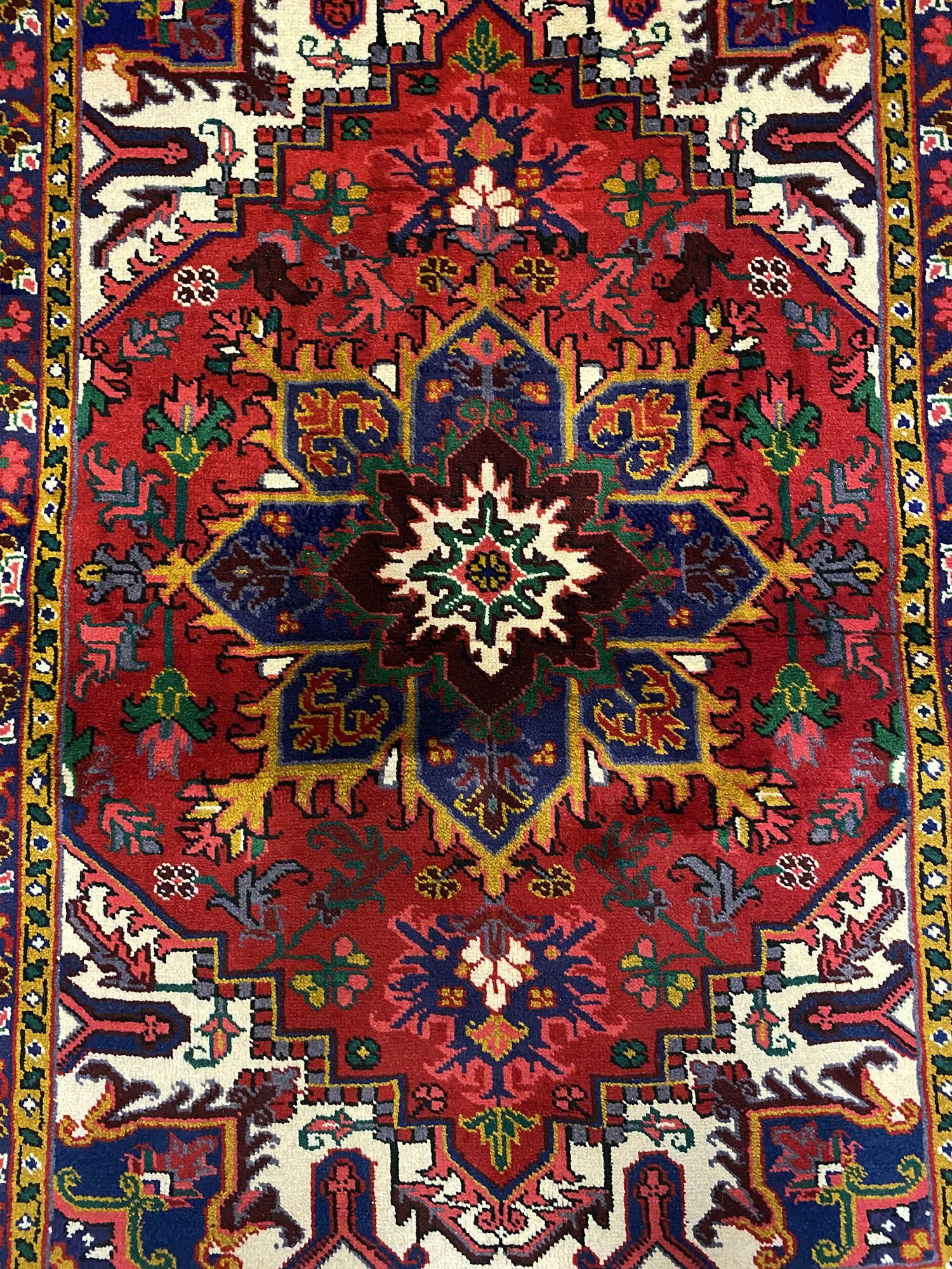 1.4x1M Rare Heriz Persian Rug - Image 3
