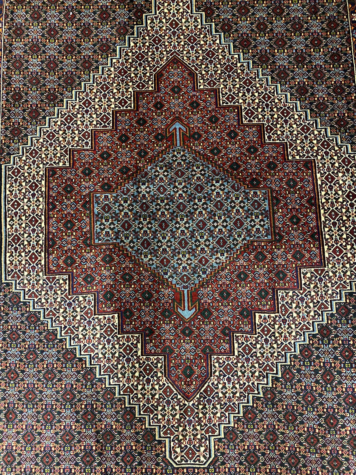 1.6x1.3M Kurdish Senneh Bijar Rug