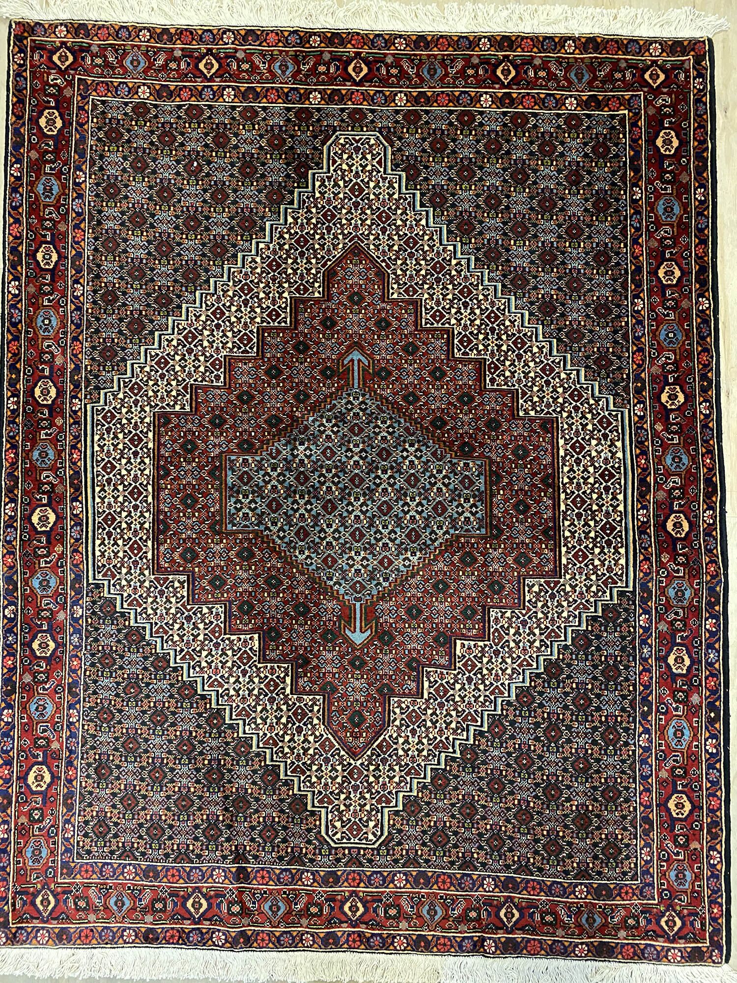 1.6x1.3M Kurdish Senneh Bijar Rug - Image 2