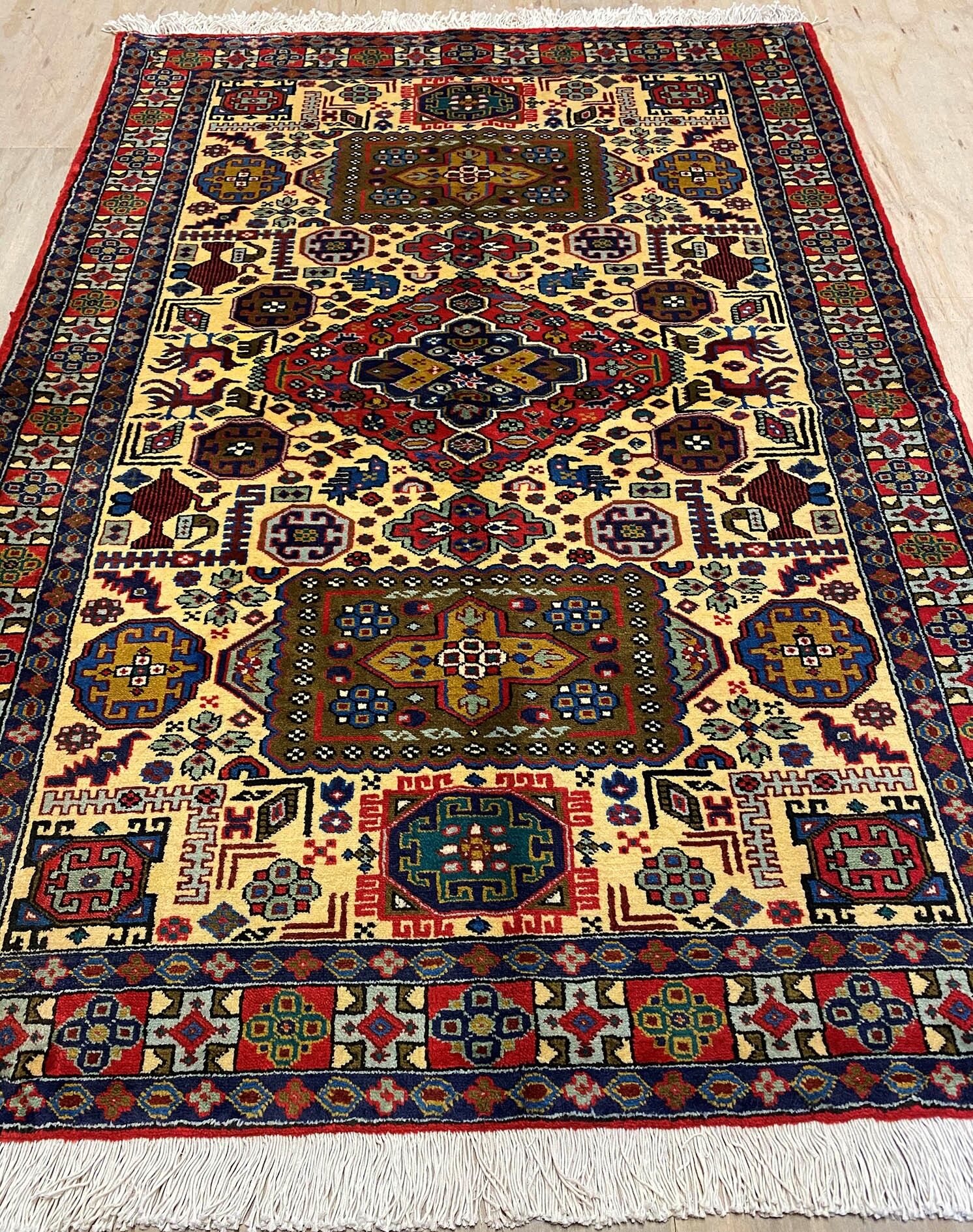 1.6x1.1M Persian Ardebil Pictorial Rug - Image 4