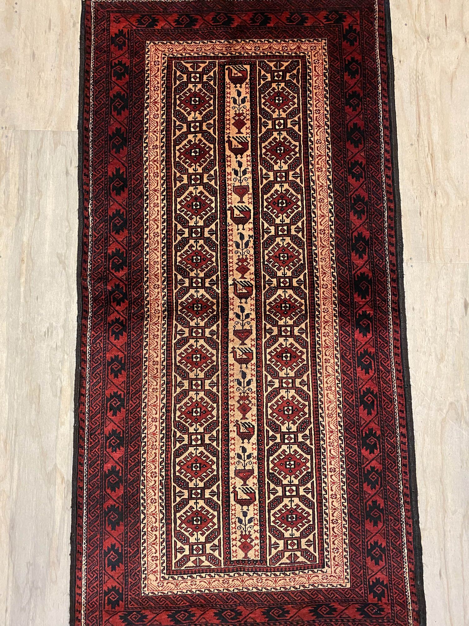 2x1M Persian Balouchi Nomadic Rug - Image 3