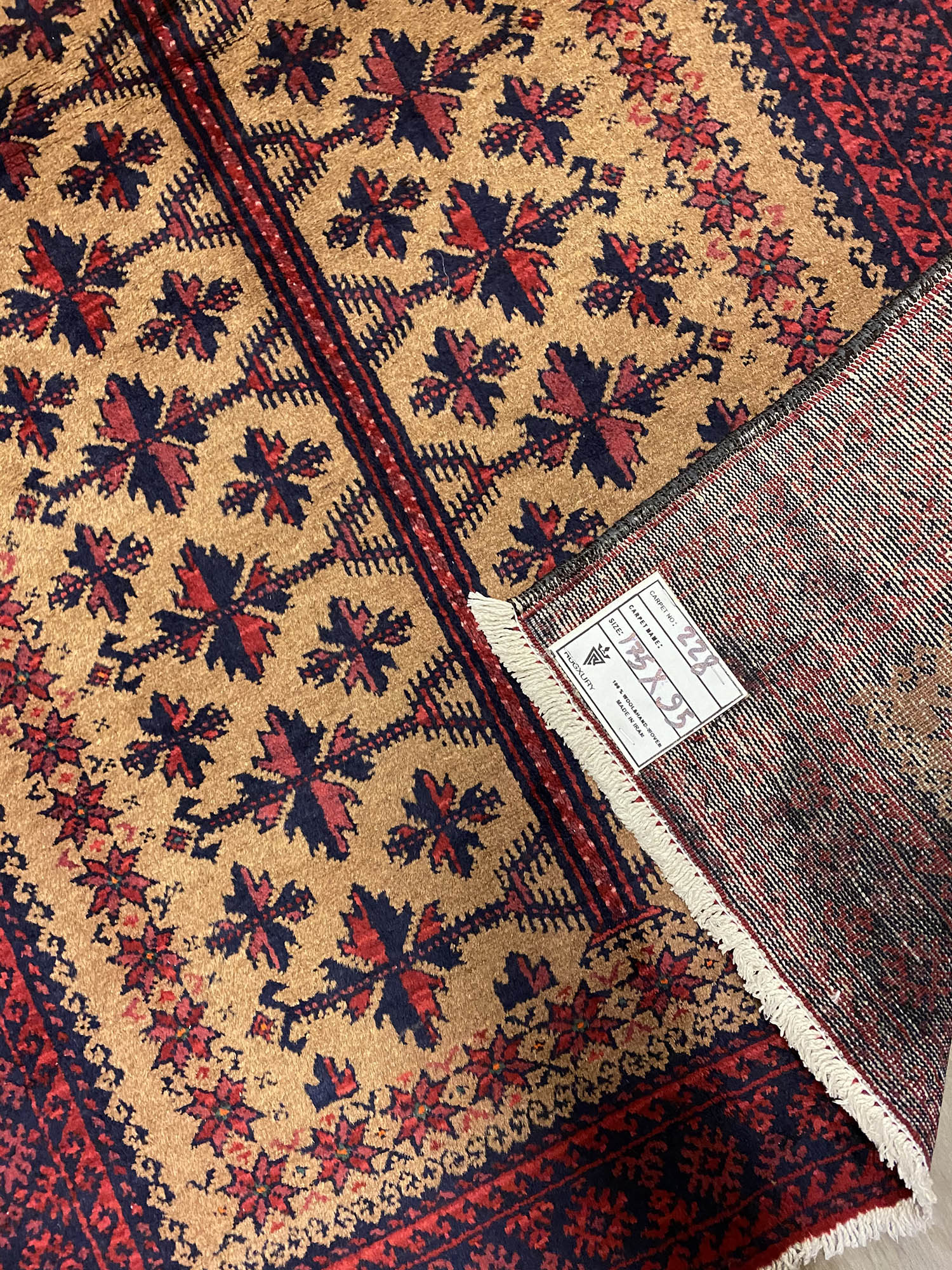 1.7x1M Antique Prayer Rug (Balouchi) 80years Old - Image 3