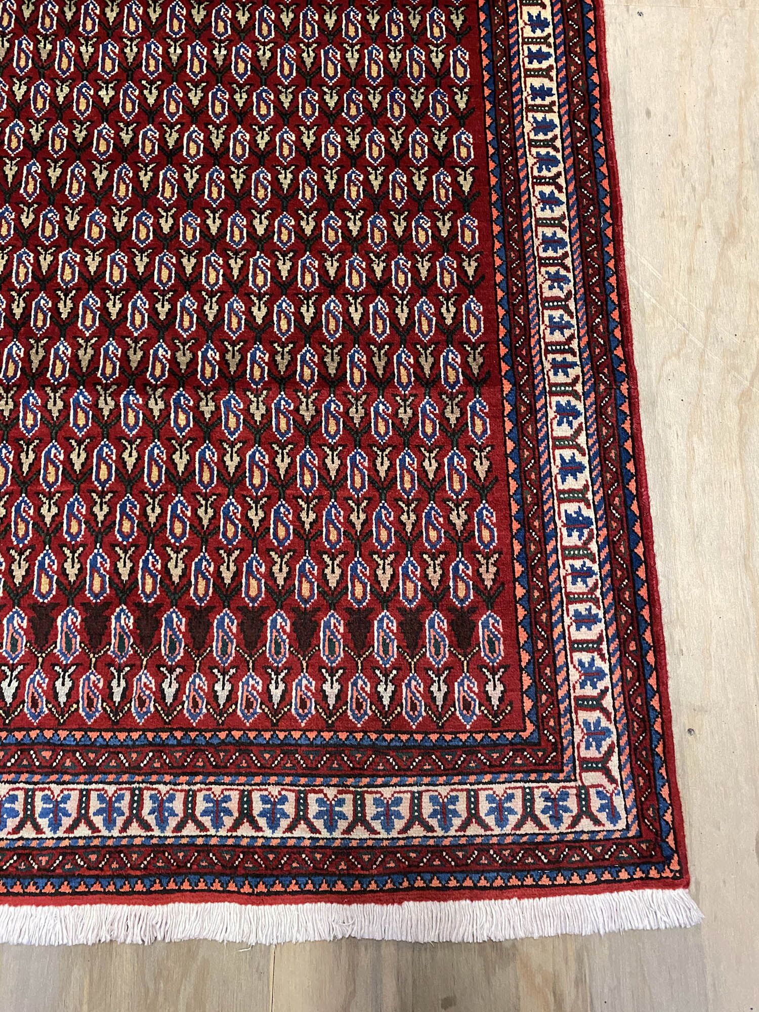 2x1M Fine Persian Abadeh Rug Boteh Paisley (shiraz) - Image 4