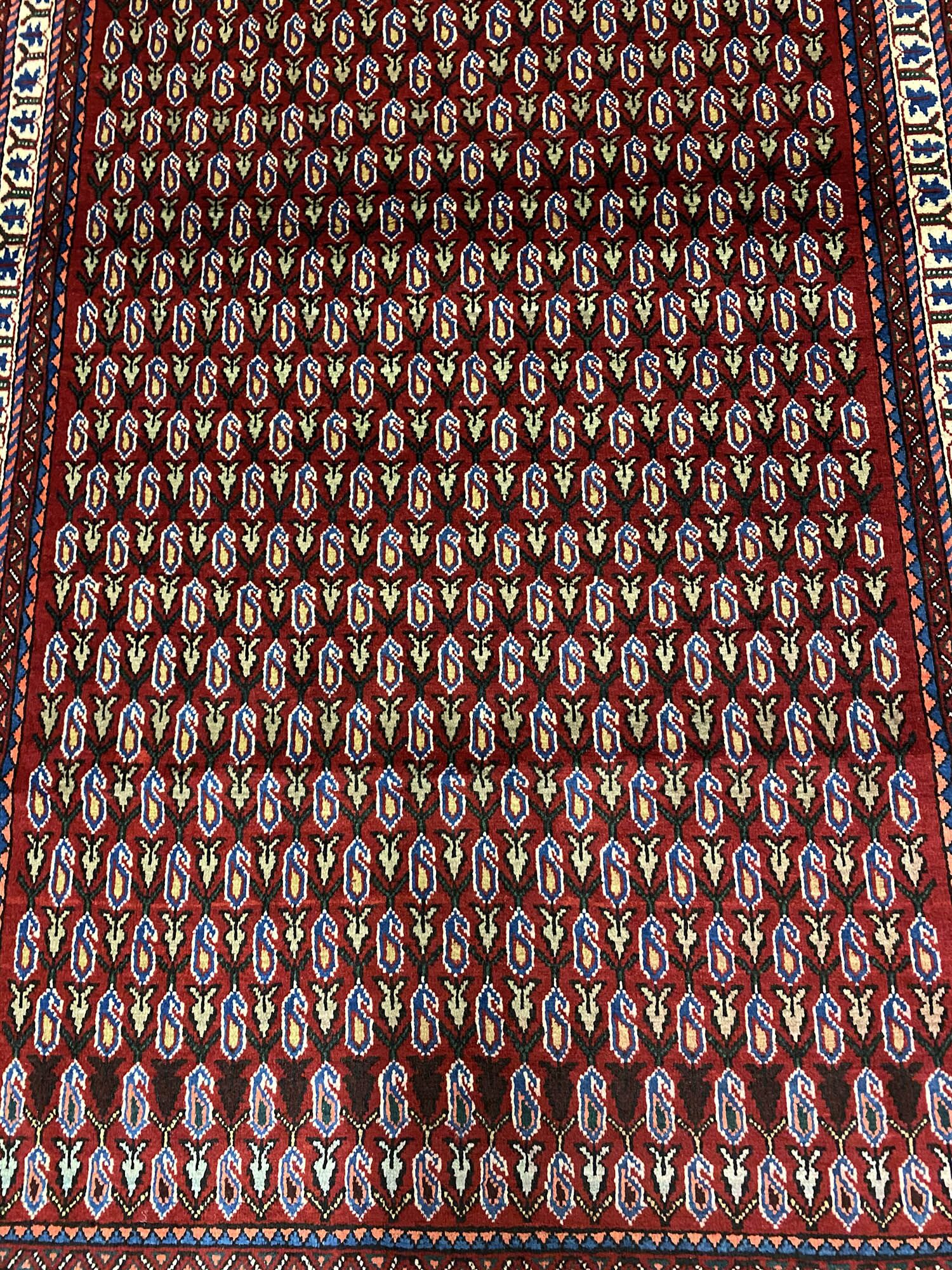 2x1M Fine Persian Abadeh Rug Boteh Paisley (shiraz)