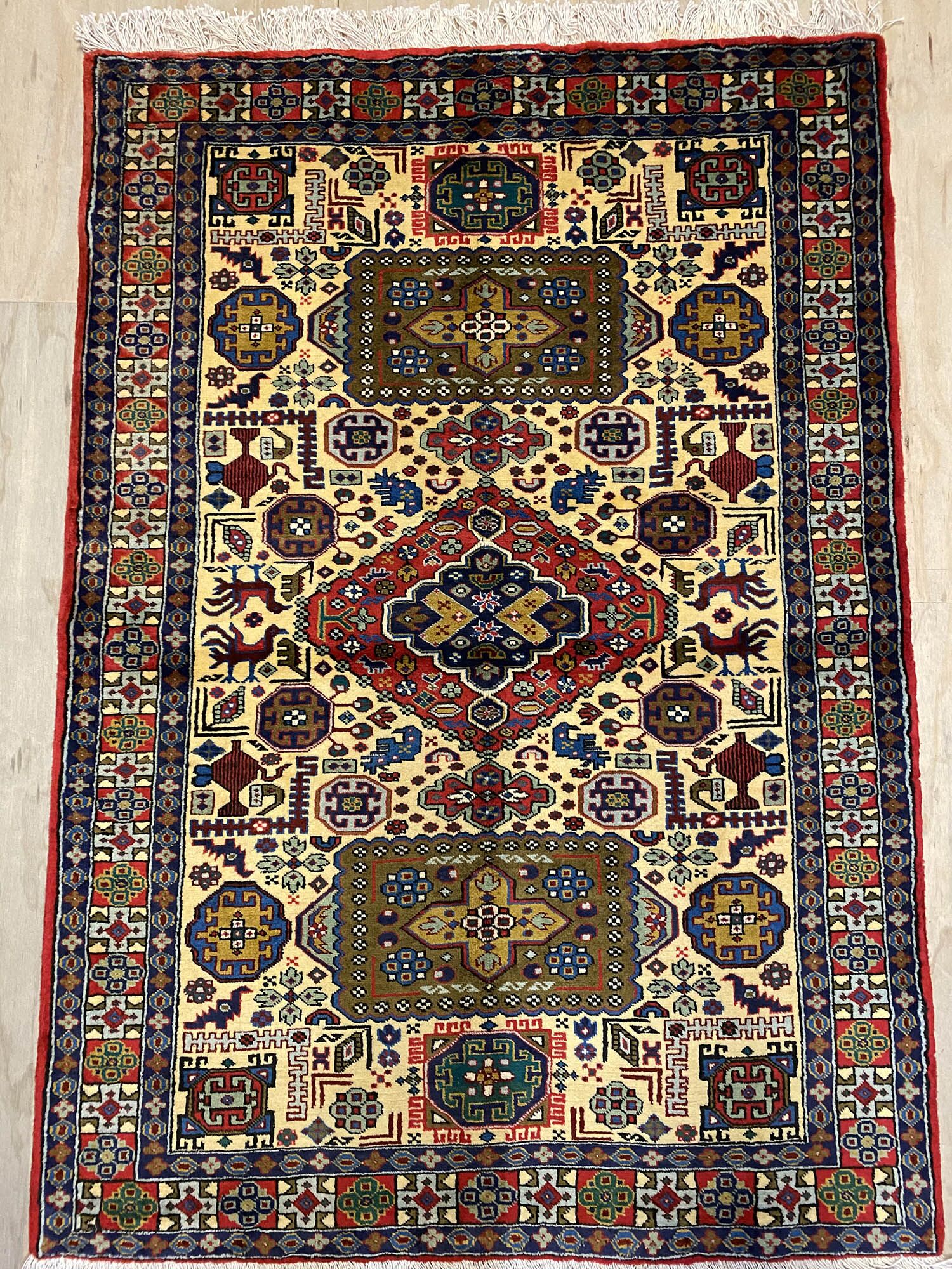 1.6x1.1M Persian Ardebil Pictorial Rug - Image 3