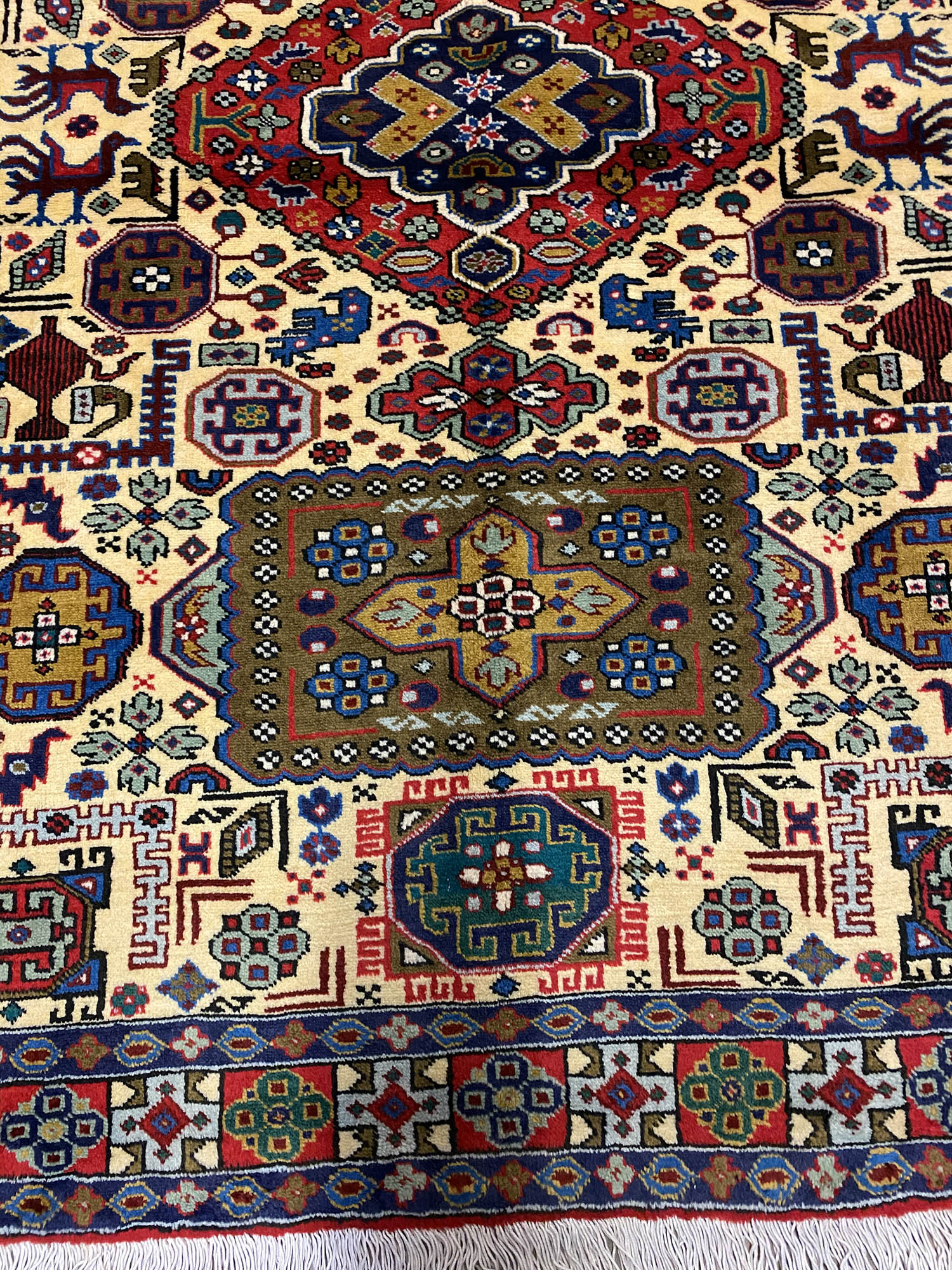1.6x1.1M Persian Ardebil Pictorial Rug - Image 5