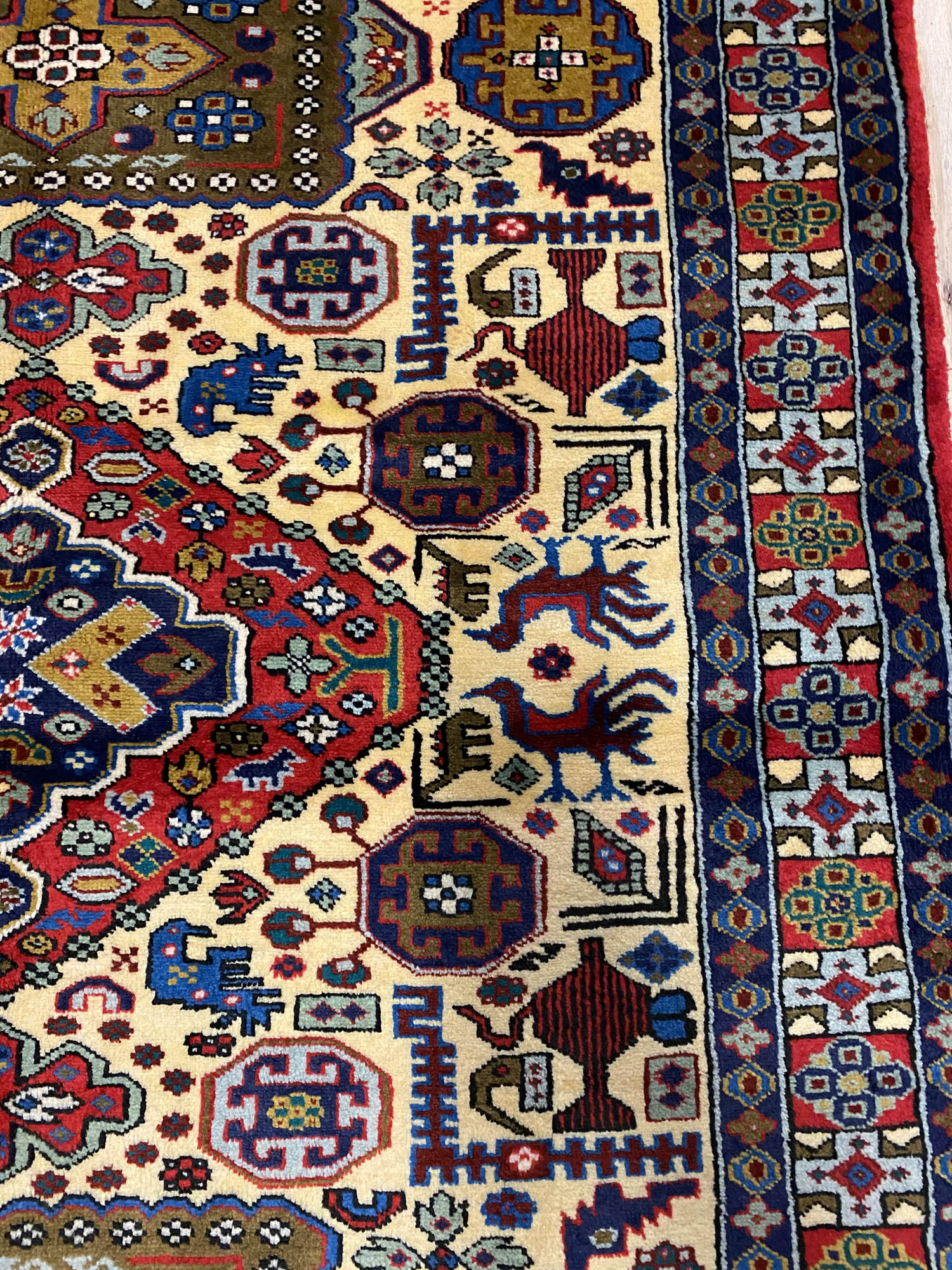 1.6x1.1M Persian Ardebil Pictorial Rug - Image 6