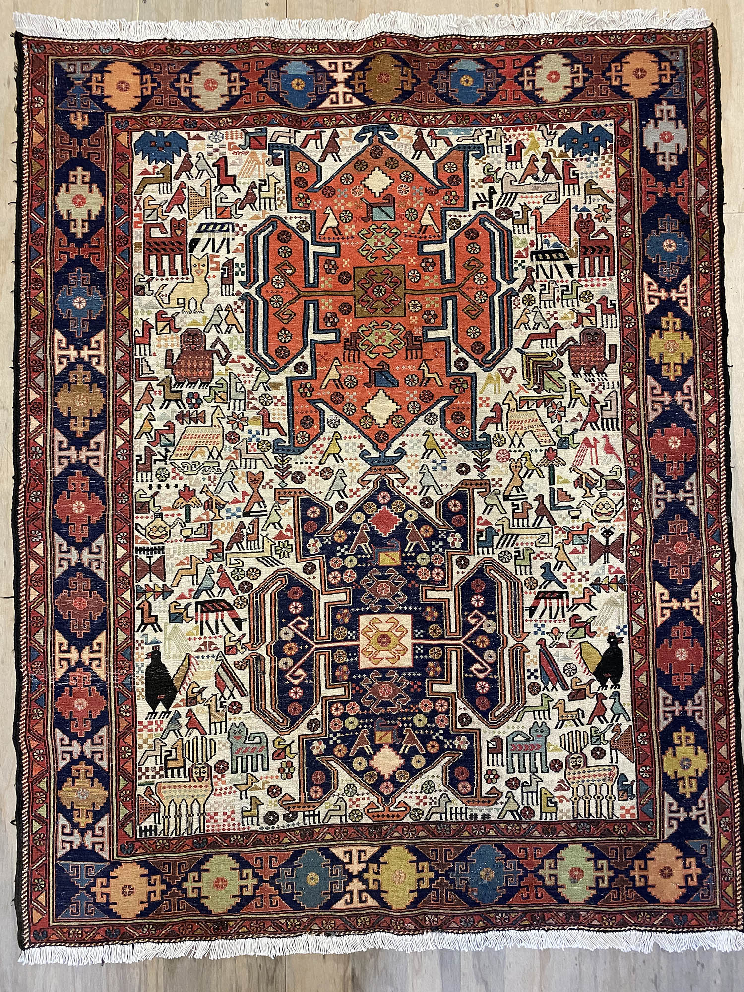 1.6x1.2M Persian Ardebil Sumak Kilim Rug