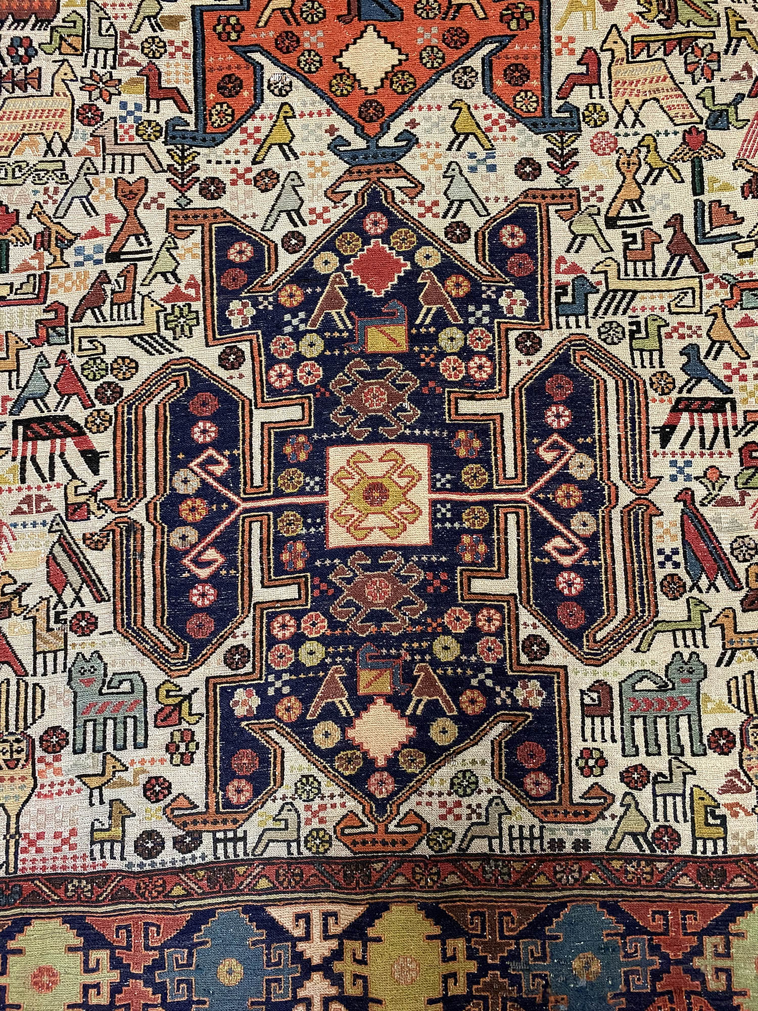 1.6x1.2M Persian Ardebil Sumak Kilim Rug - Image 6