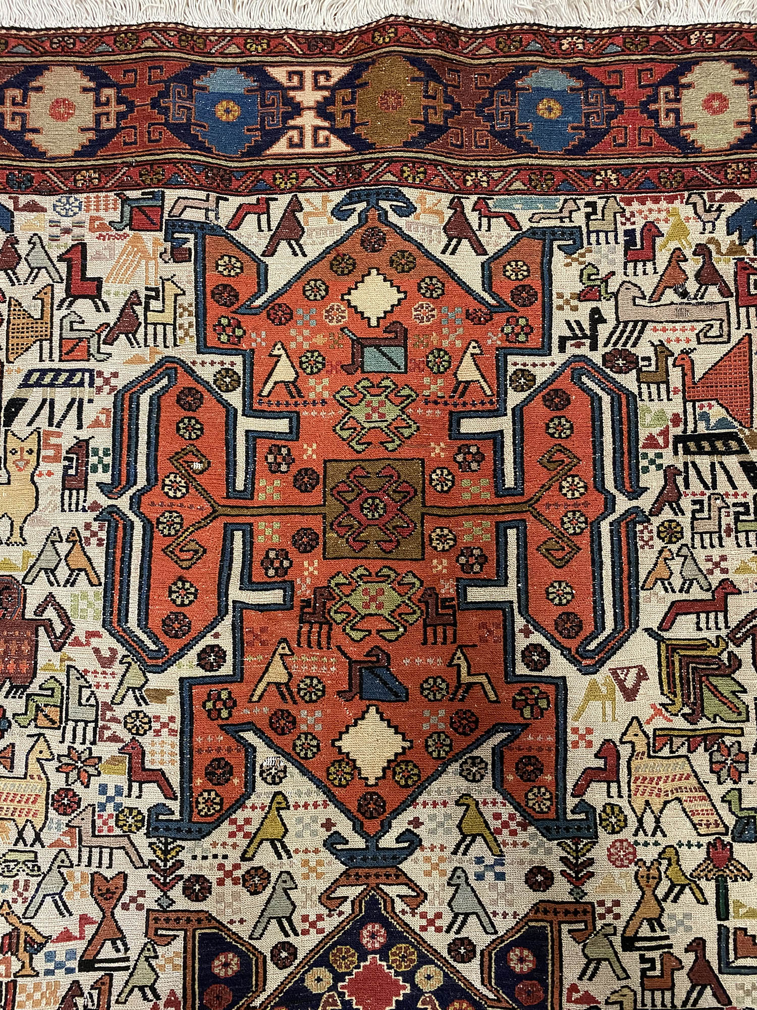 1.6x1.2M Persian Ardebil Sumak Kilim Rug - Image 7