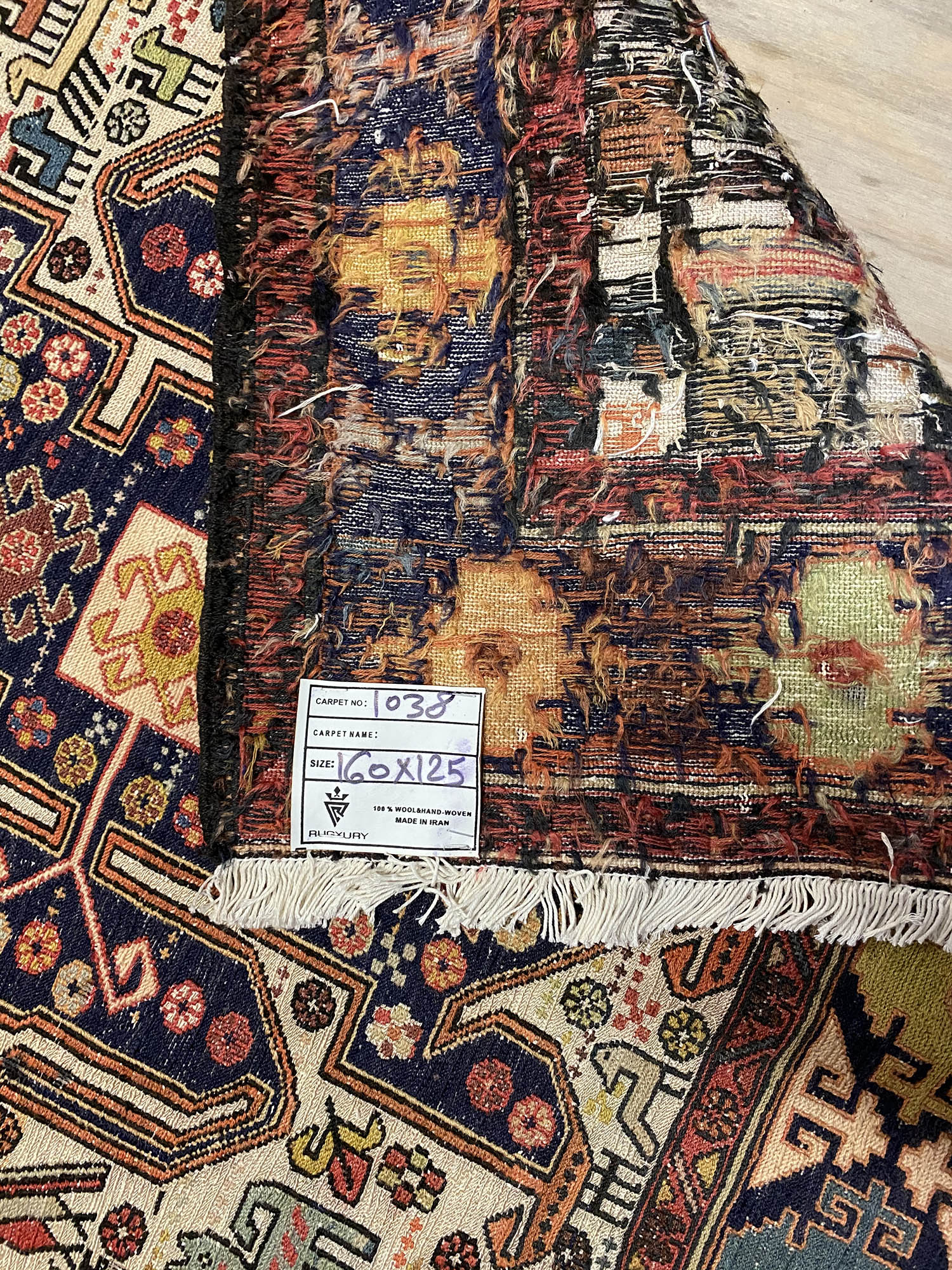 1.6x1.2M Persian Ardebil Sumak Kilim Rug - Image 3