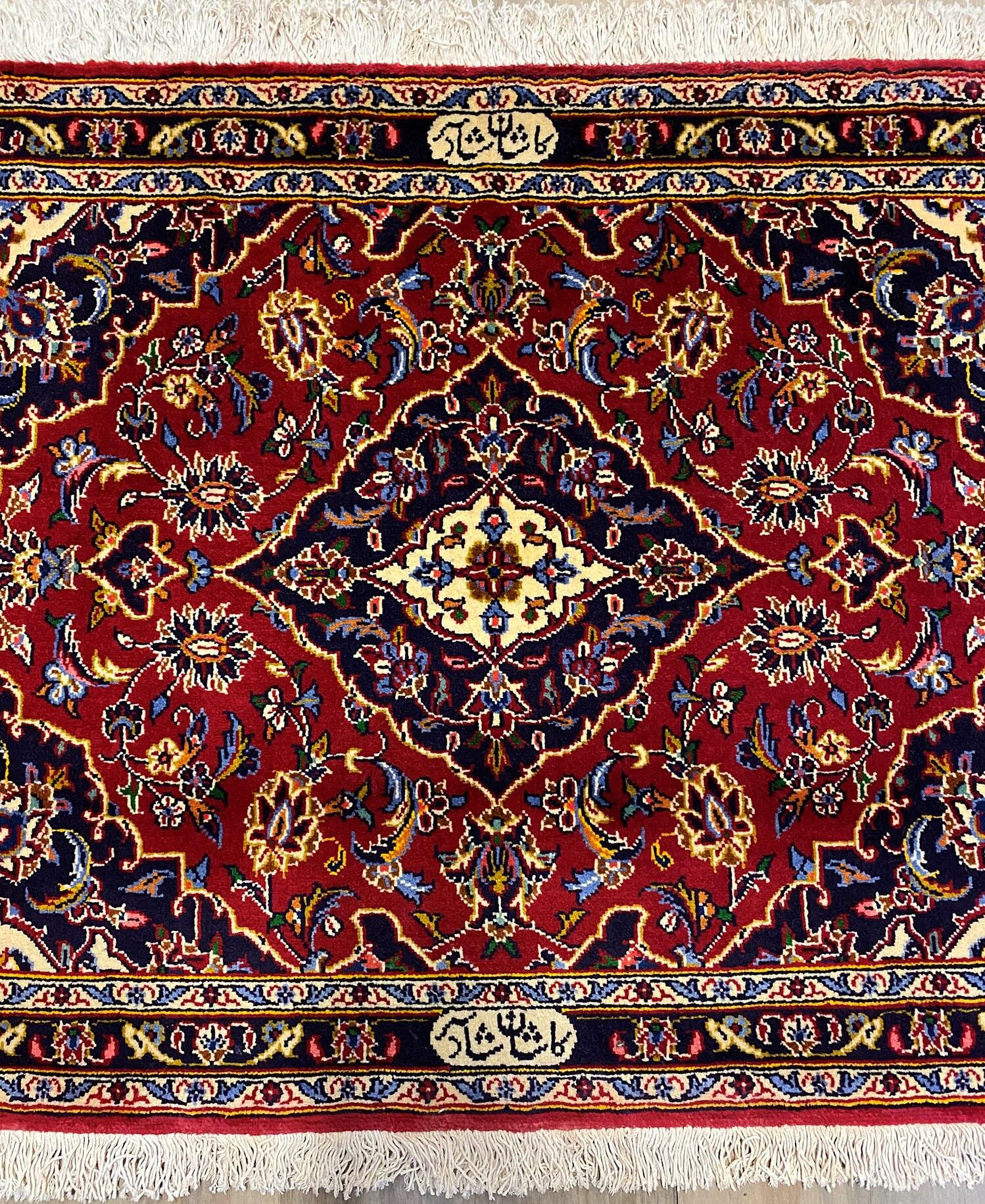 1x0.7M Royal Signed Kashan Persian Rug