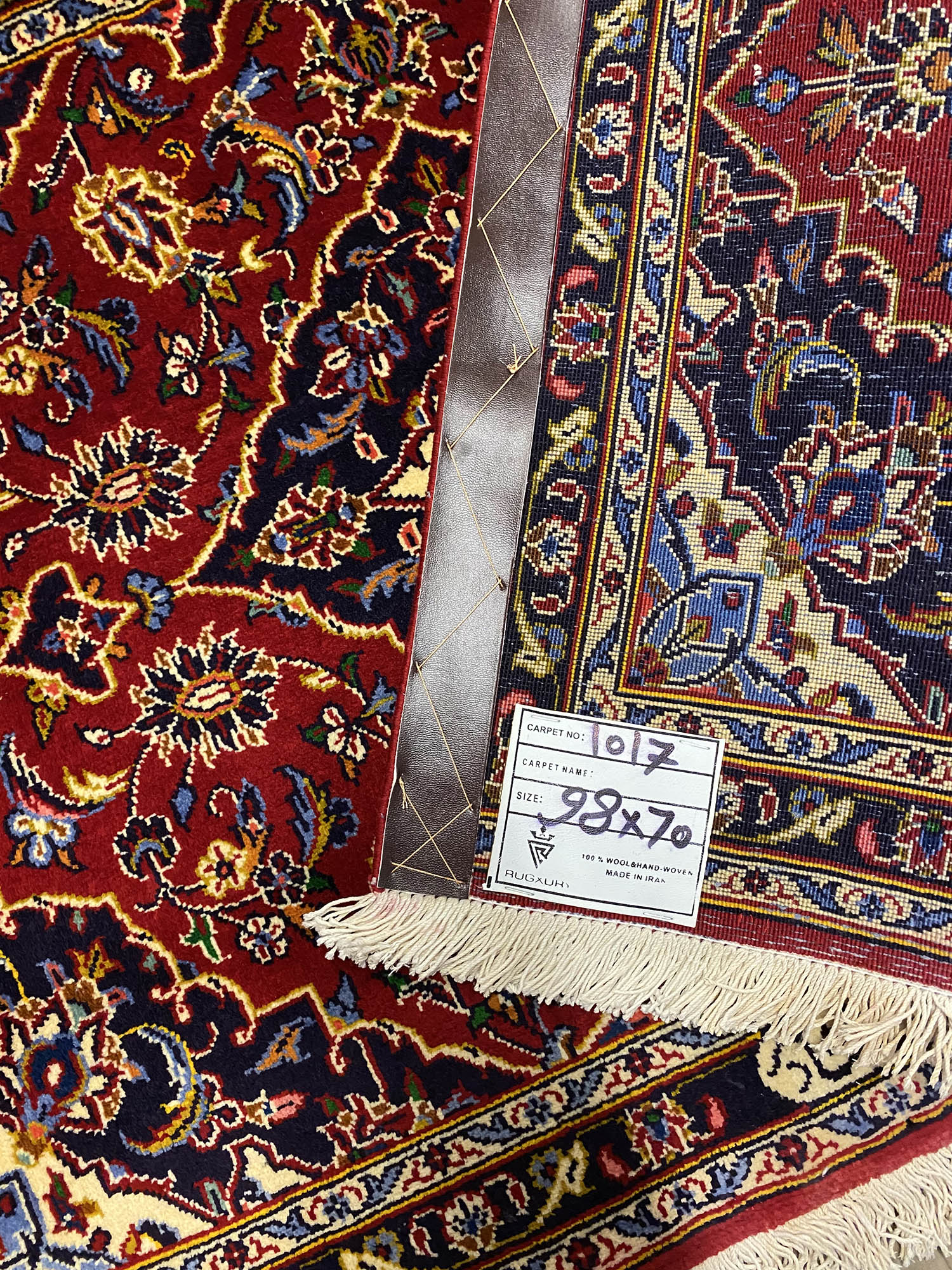 1x0.7M Royal Signed Kashan Persian Rug - Image 2