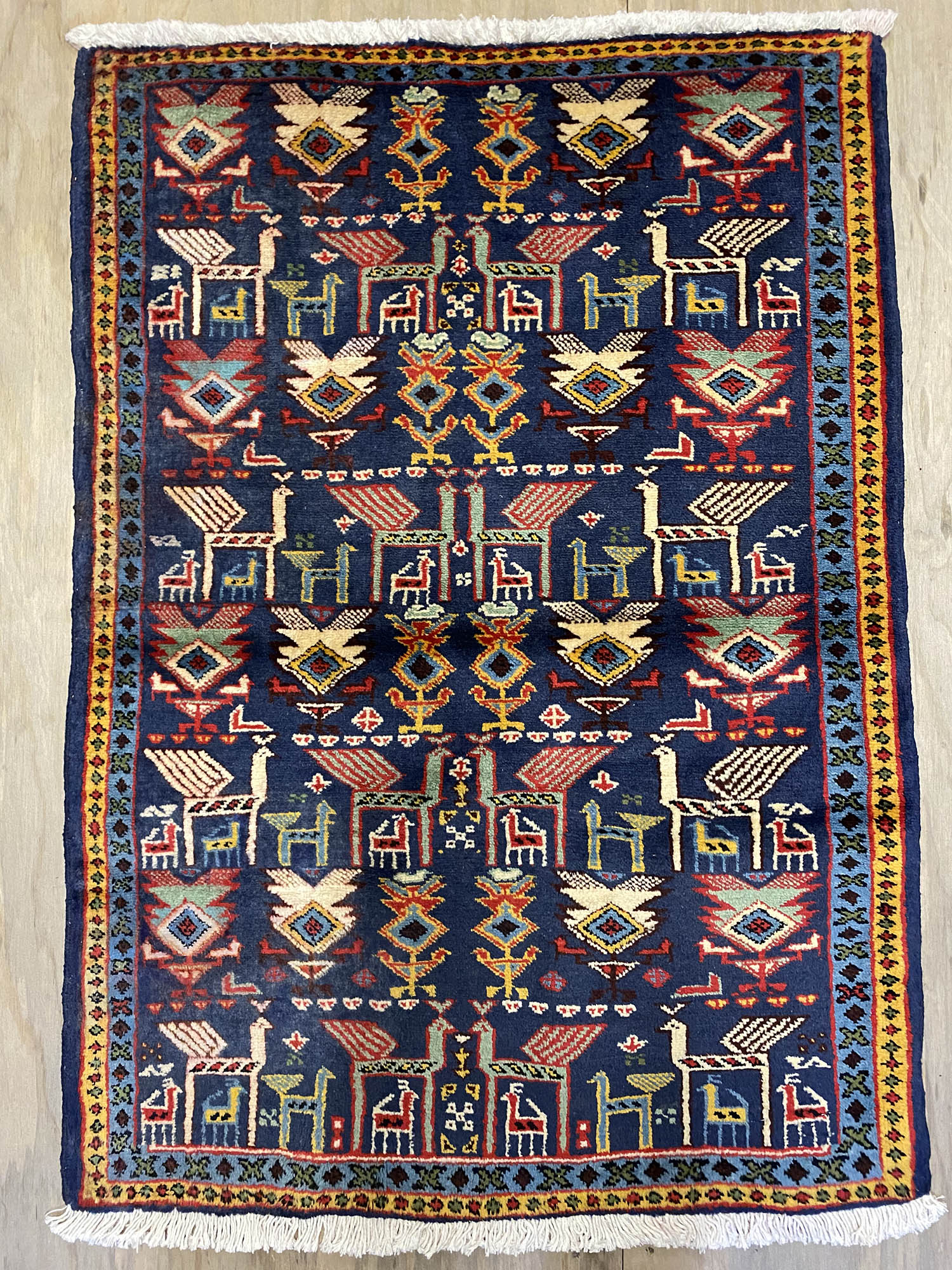 1.1x0.8M Hamedan Persian Rug - Image 6