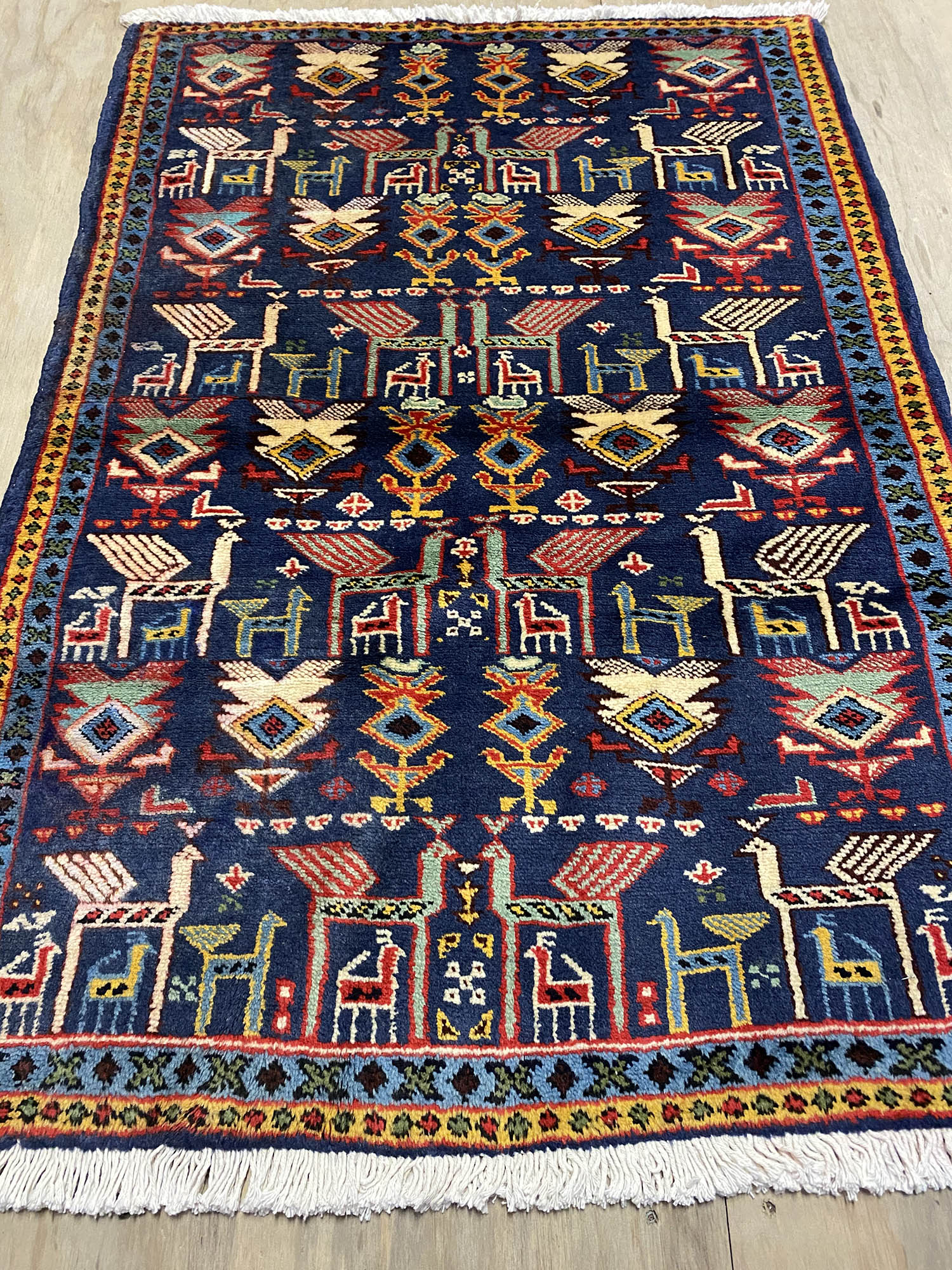 1.1x0.8M Hamedan Persian Rug - Image 7