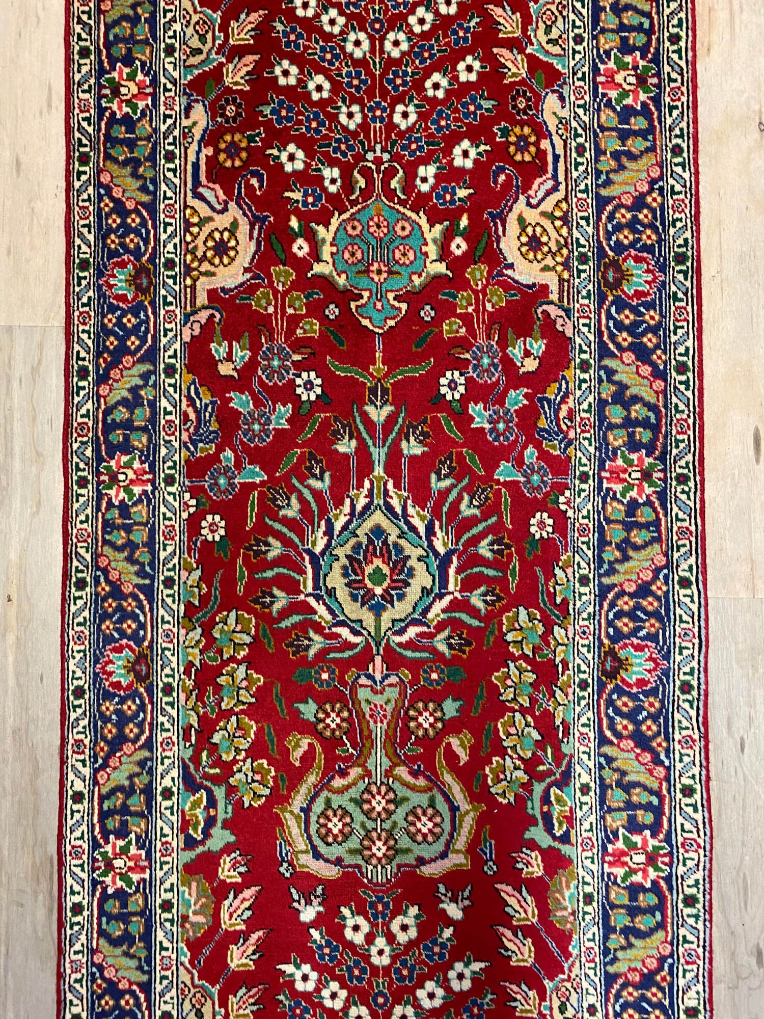 4.4m Vase Design Tabriz Persian Runner - Image 5