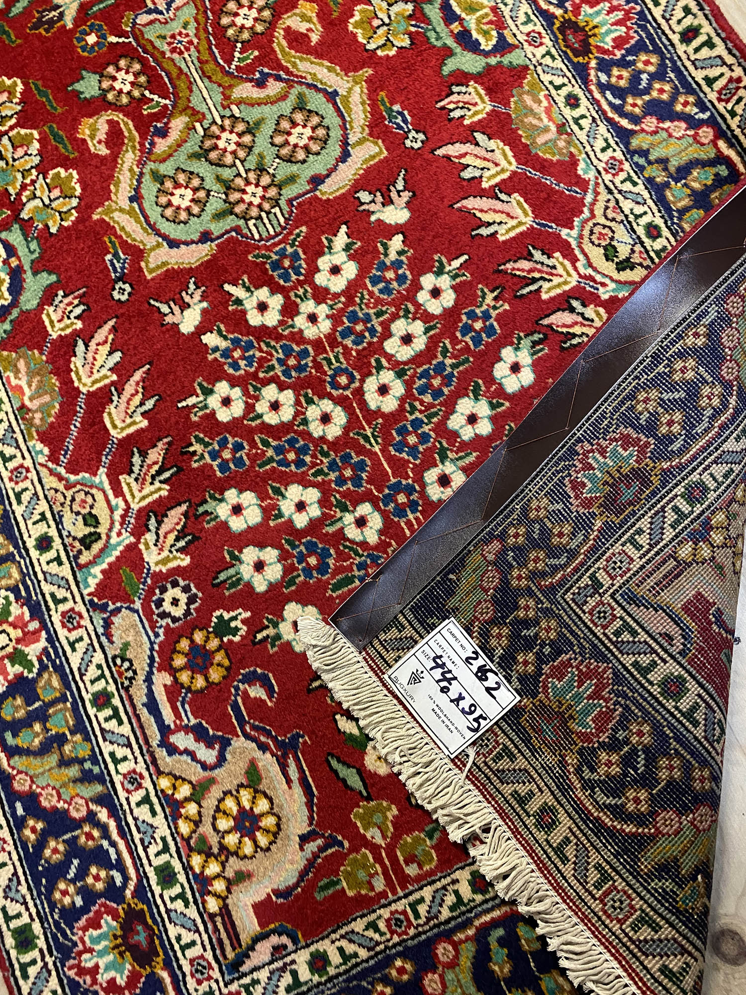 4.4m Vase Design Tabriz Persian Runner - Image 2