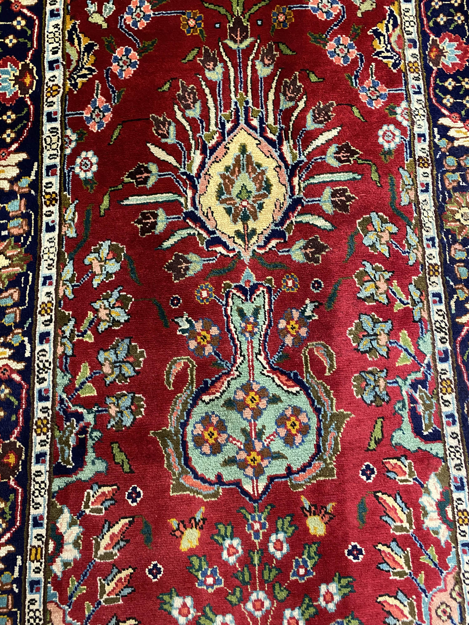 4.8M Vase Design Tabriz Persian Runner - Image 4