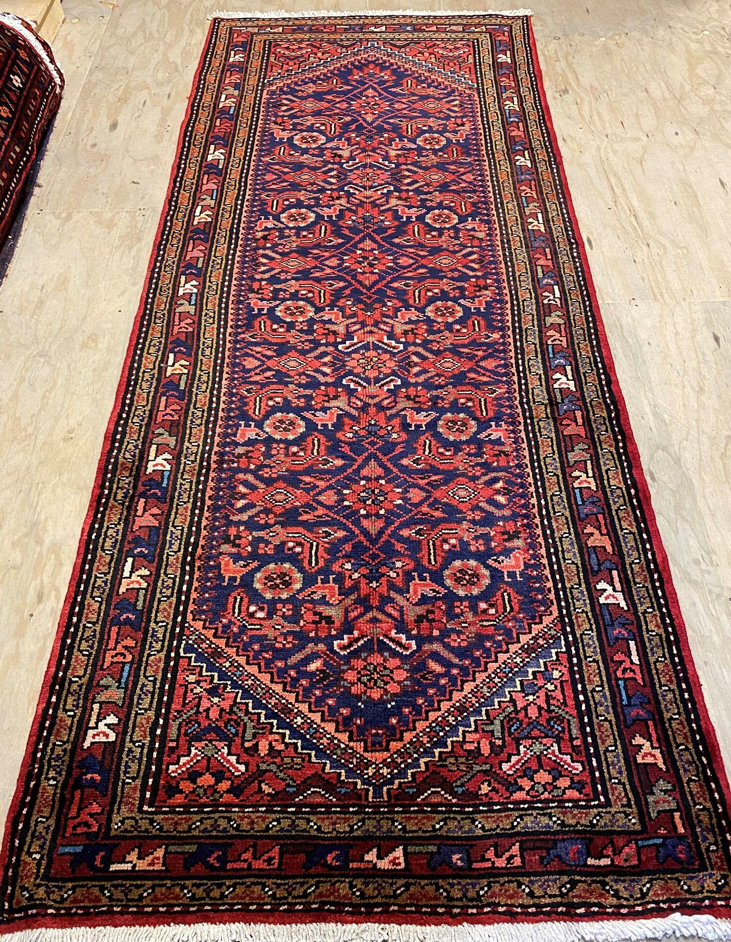 3M Antique Hamedan Persian Runner - Image 7