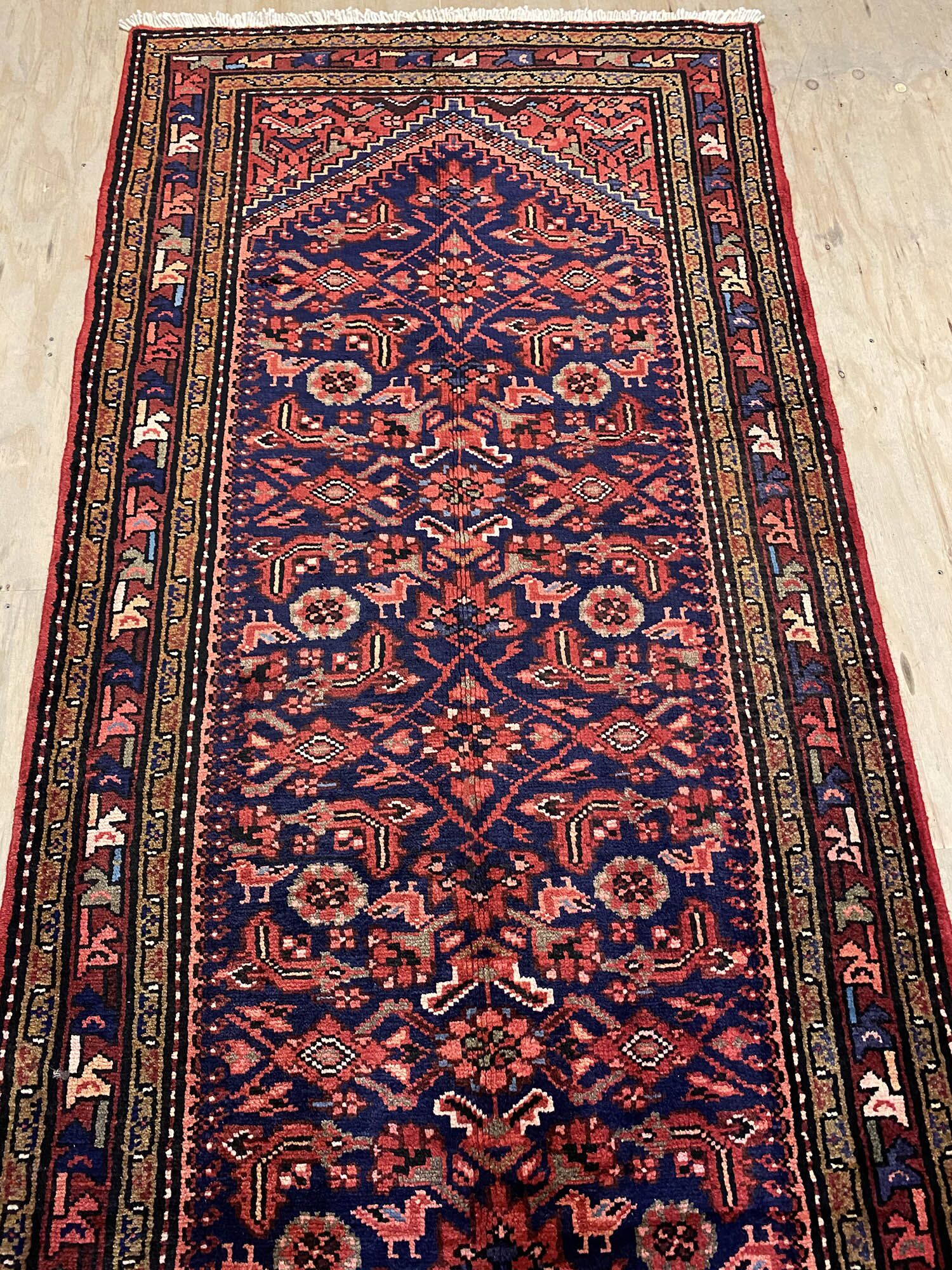 3M Antique Hamedan Persian Runner - Image 9