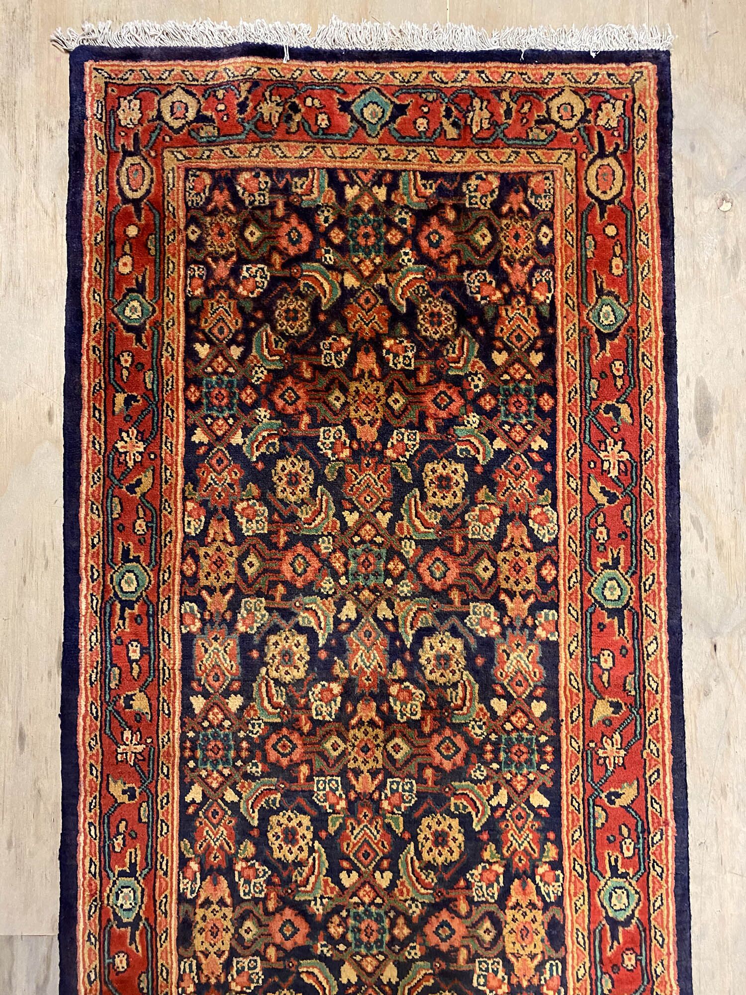 ANTIQUE 4M Handmade Hamedan Runner(45Years Old) - Image 4