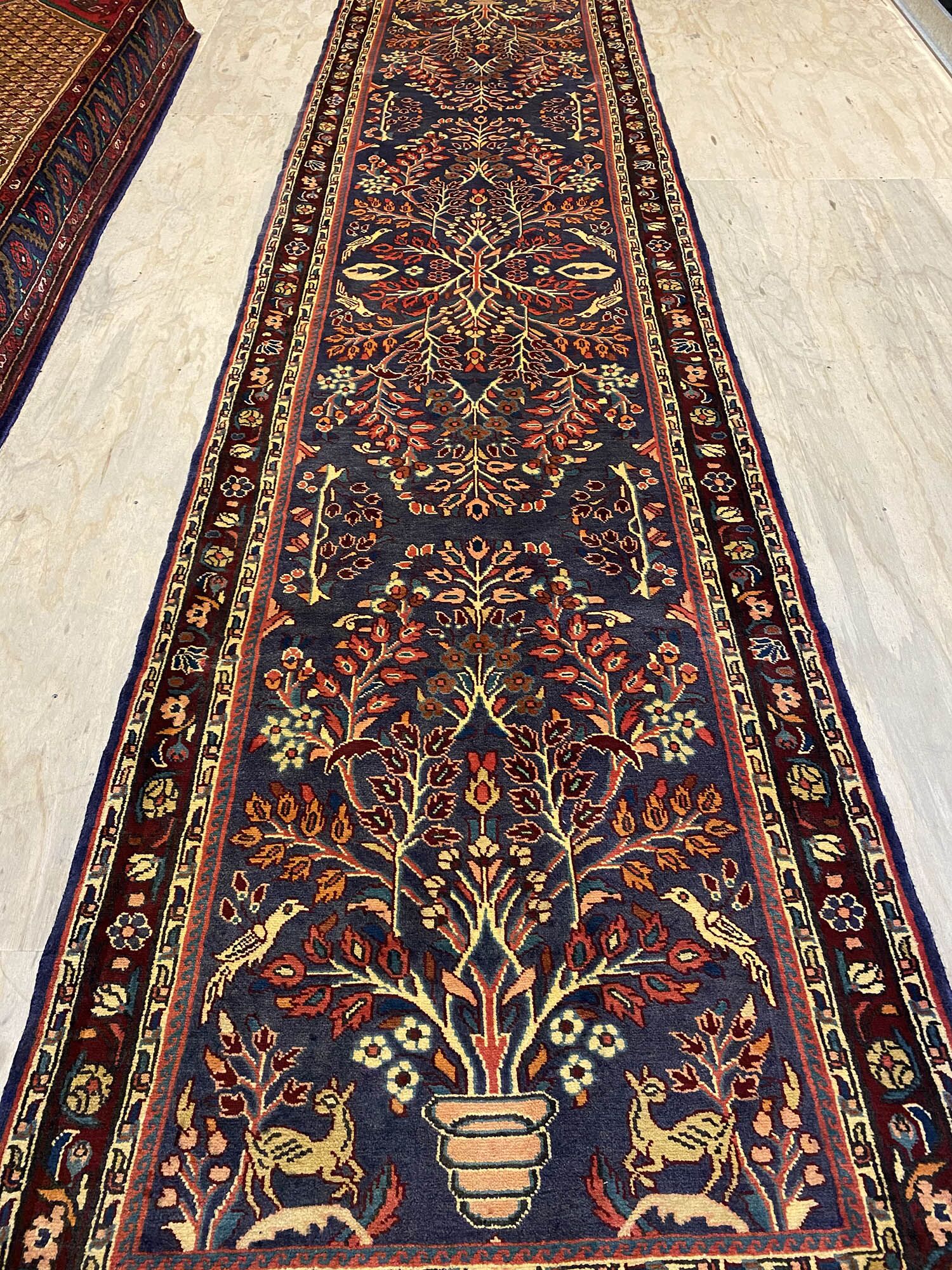 4M Long Tribal Handmade Hamedan Runner - Image 2
